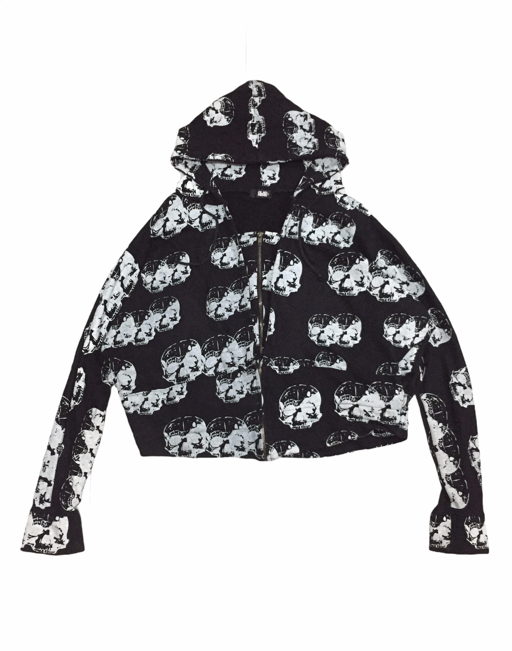 Japanese Brand Glad News japan Skull oversize crop hoodie Size M / US 6-8 / IT 42-44 - 1 Thumbnail