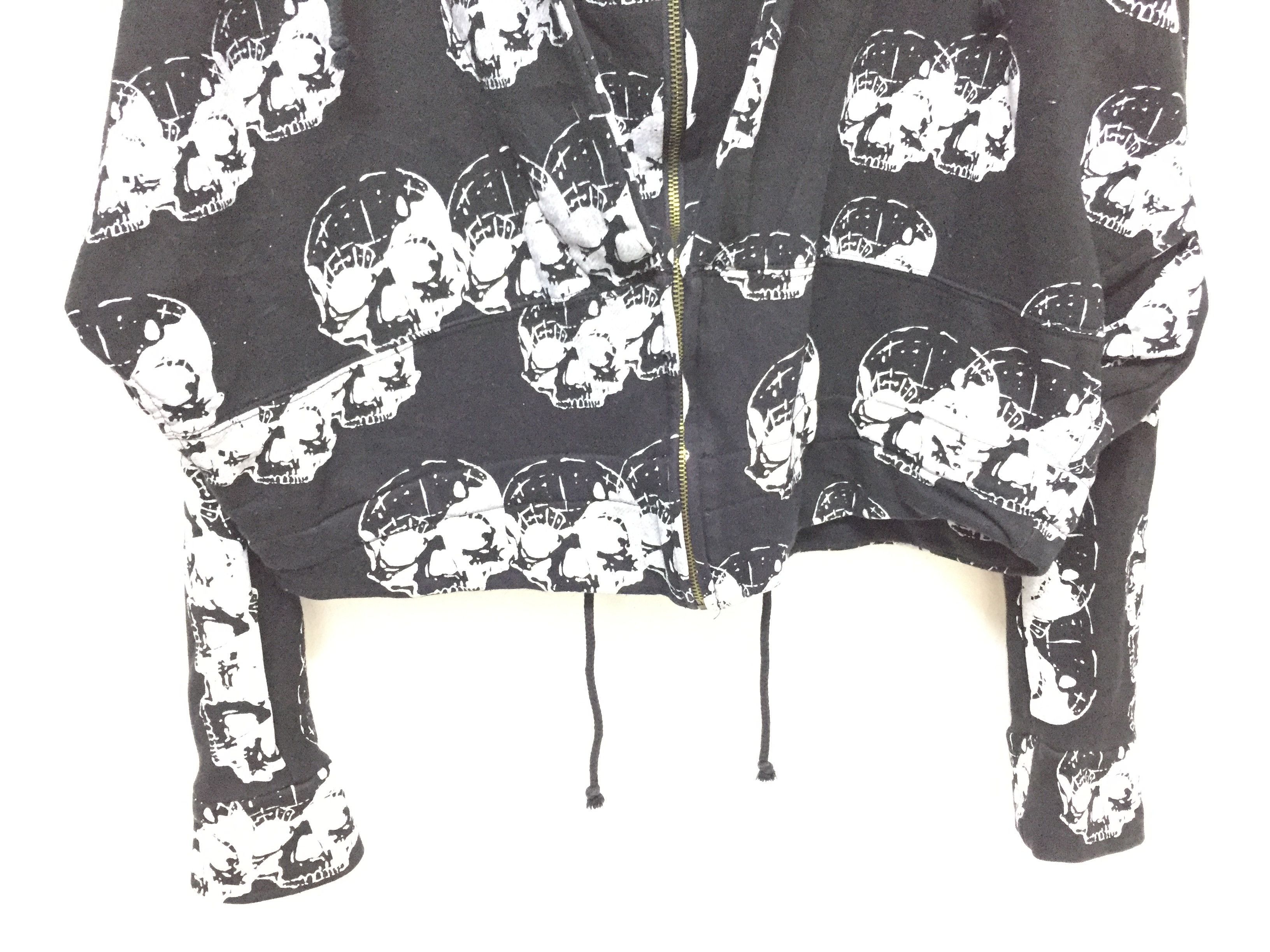 Japanese Brand Glad News japan Skull oversize crop hoodie Size M / US 6-8 / IT 42-44 - 4 Thumbnail