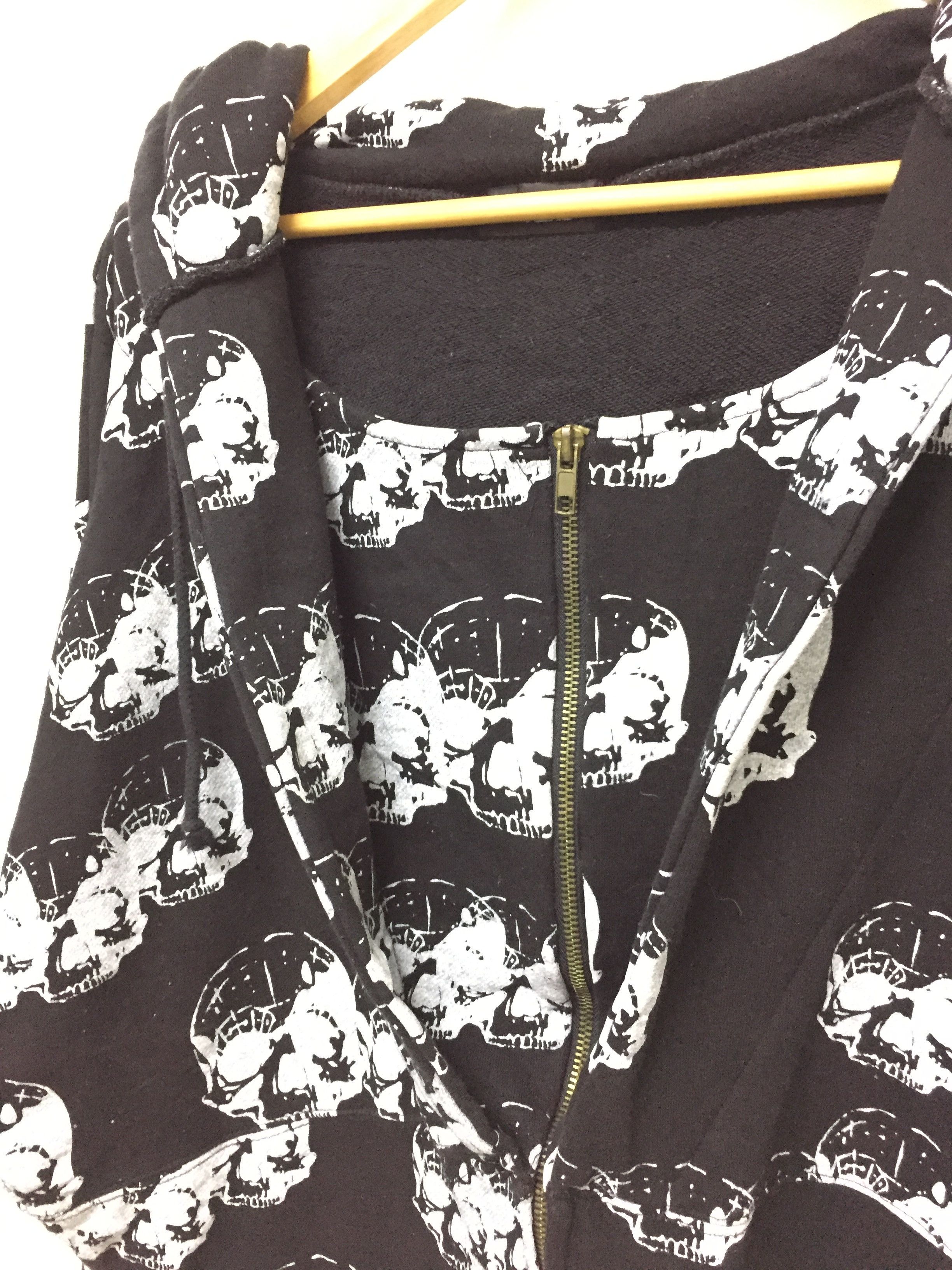 Japanese Brand Glad News japan Skull oversize crop hoodie Size M / US 6-8 / IT 42-44 - 5 Thumbnail