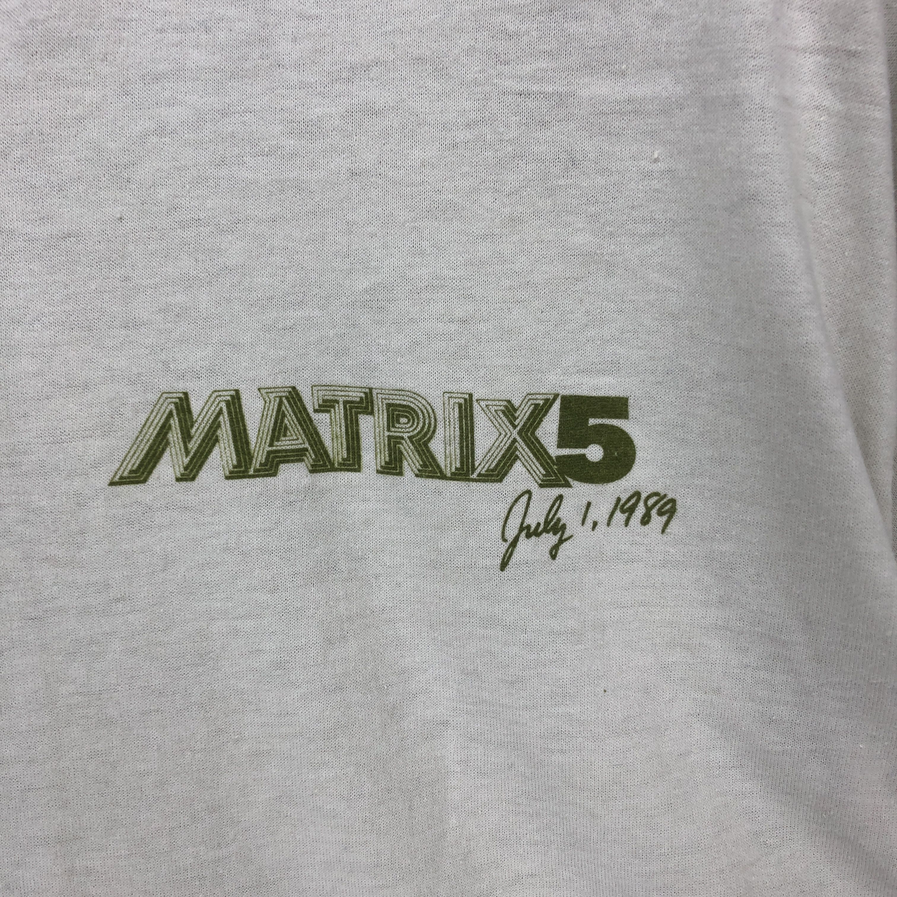 Hanes 80s Vintage MATRIX 5 Crew Neck T Shirt #1285-44 Size US L / EU 52-54 / 3 - 3 Thumbnail