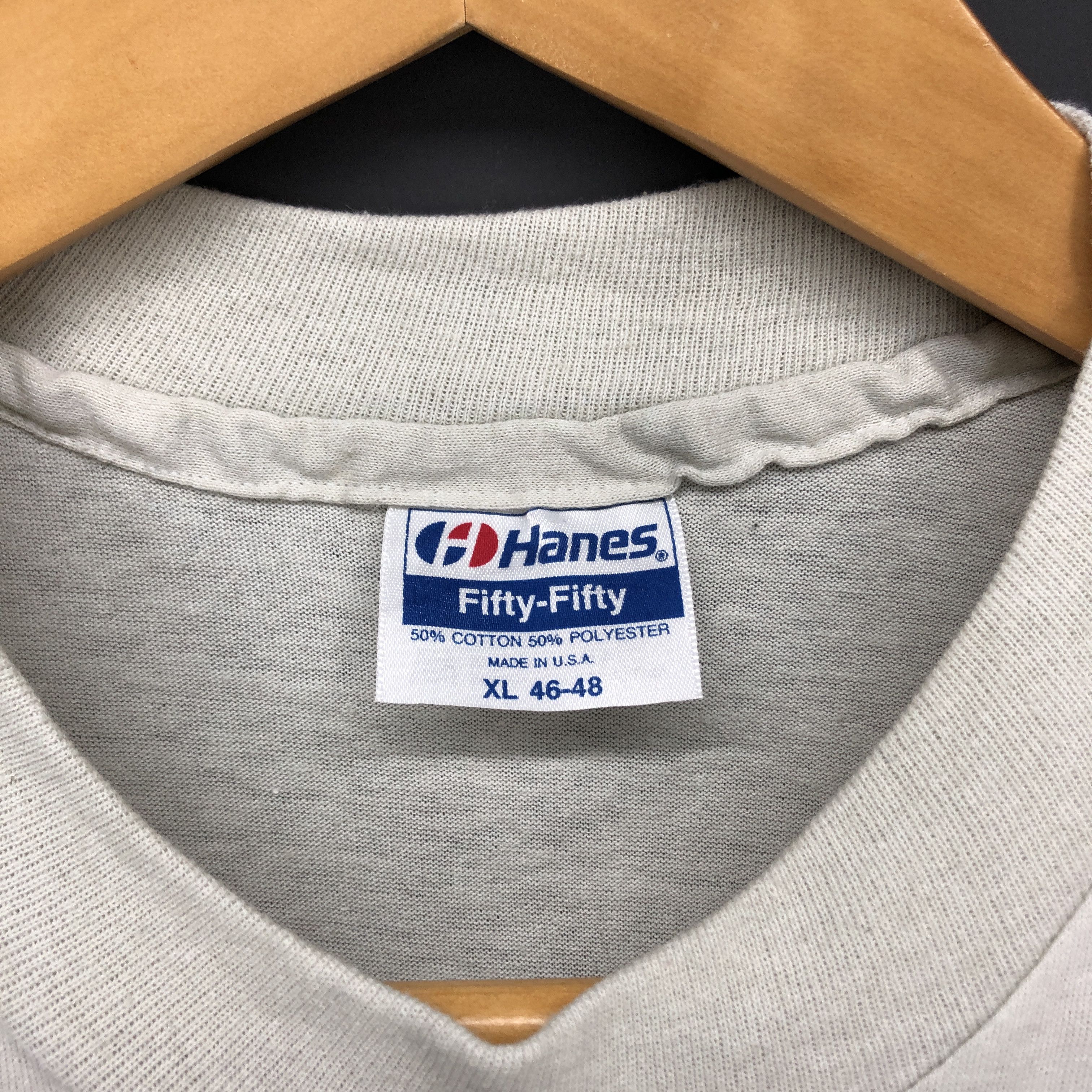 Hanes 80s Vintage MATRIX 5 Crew Neck T Shirt #1285-44 Size US L / EU 52-54 / 3 - 5 Thumbnail