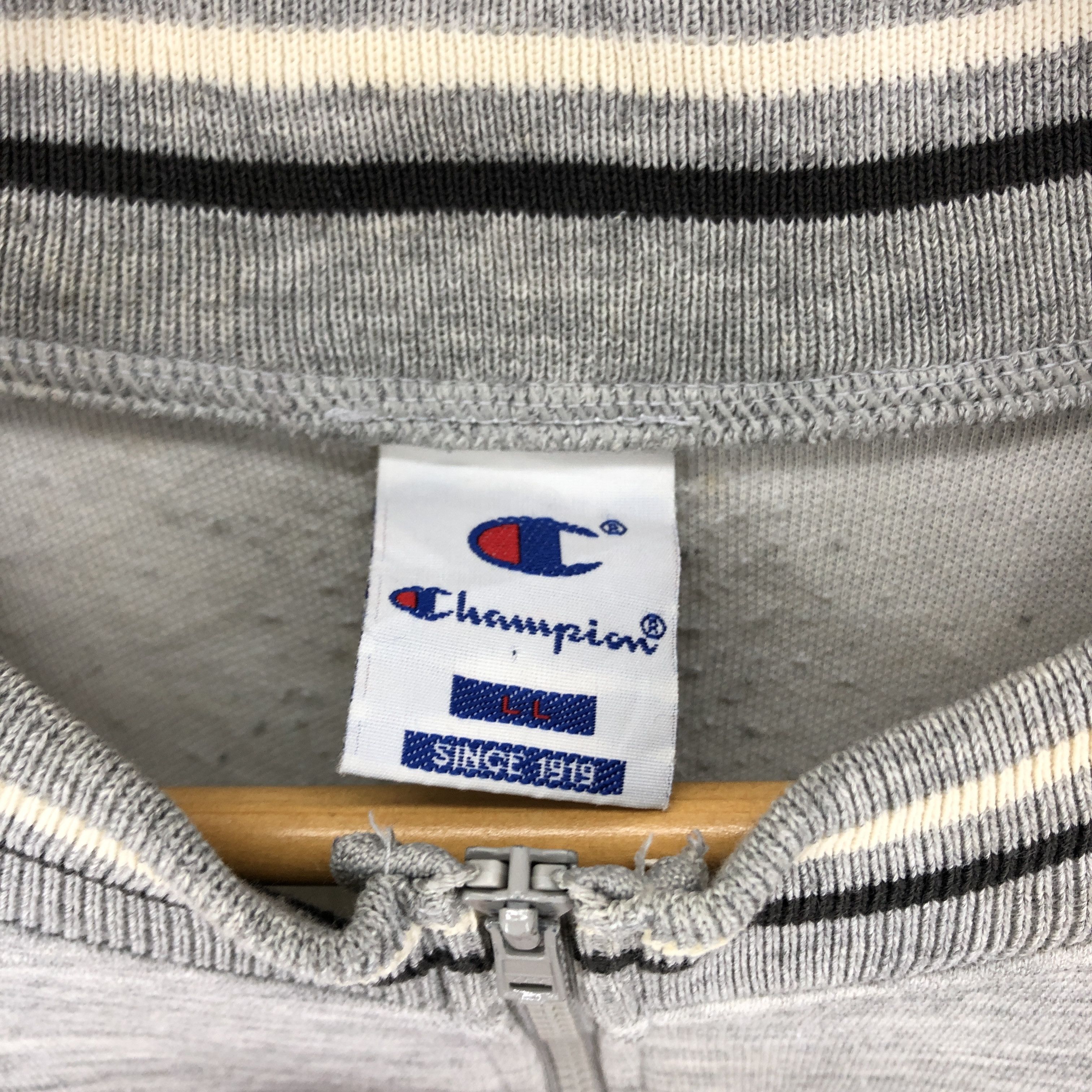 Champion CHAMPION Stripe 1/4 Zip Sweatshirt #1895-40 Size US XL / EU 56 / 4 - 4 Thumbnail