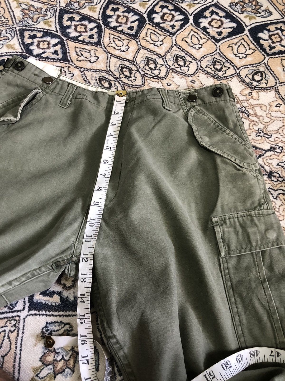 Vintage Vintage Army Loose Cut Distressed Cargo Pants Size US 34 / EU 50 - 20 Thumbnail