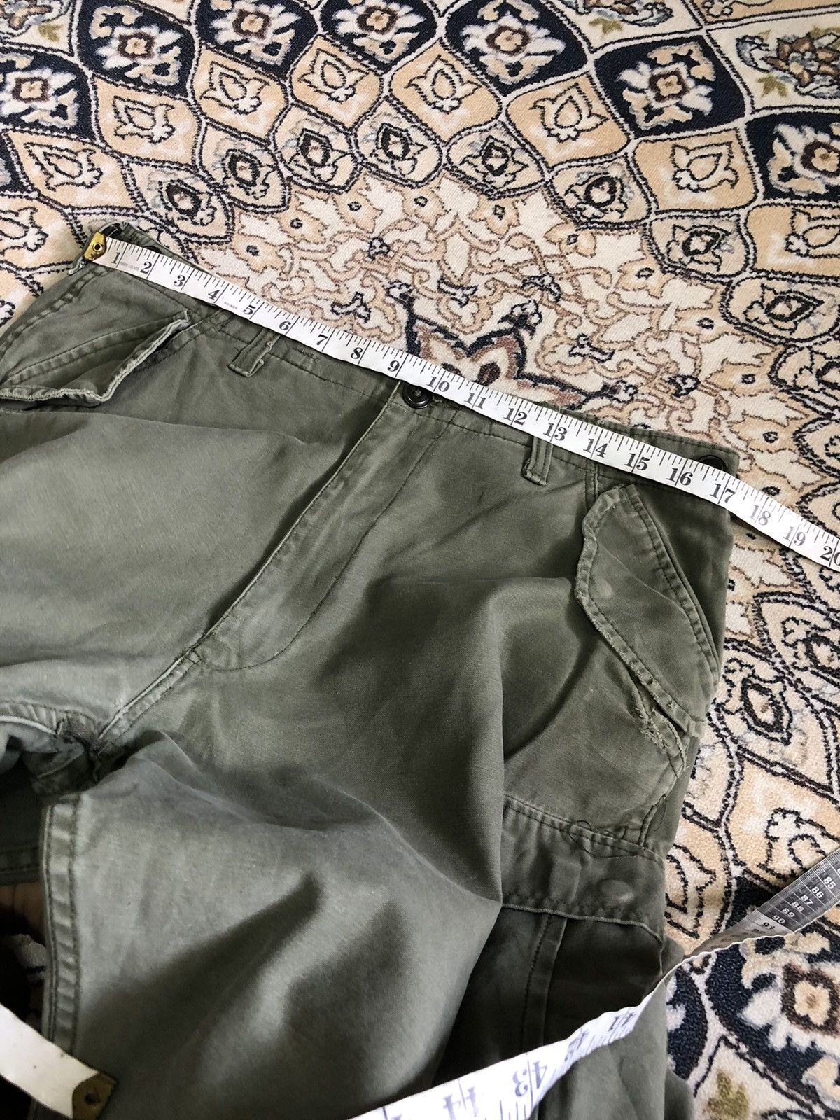 Vintage Vintage Army Loose Cut Distressed Cargo Pants Size US 34 / EU 50 - 19 Thumbnail