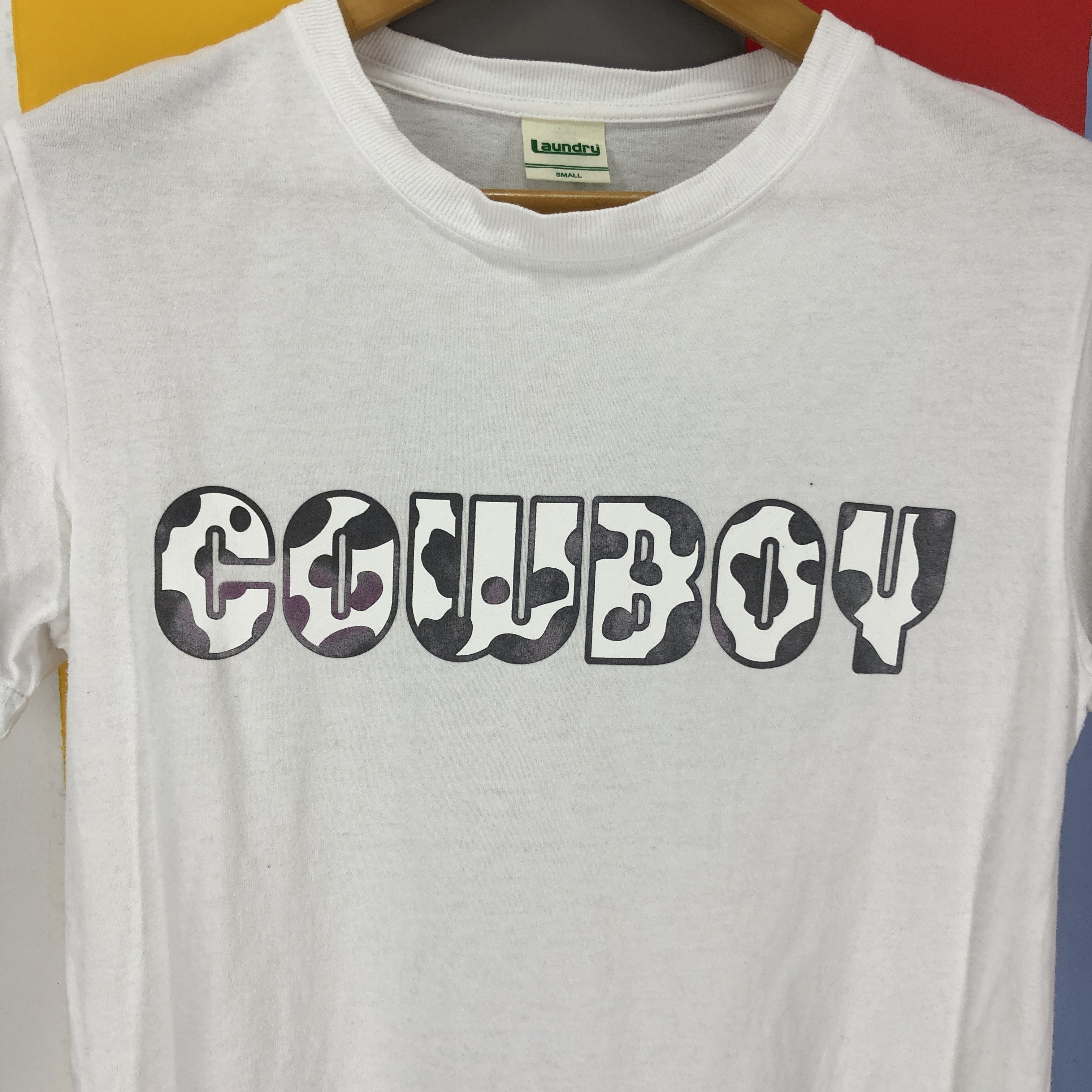 Japanese Brand COWBOY by LAUNDRY Crew Neck T Shirt #0920/AH Size US S / EU 44-46 / 1 - 2 Thumbnail