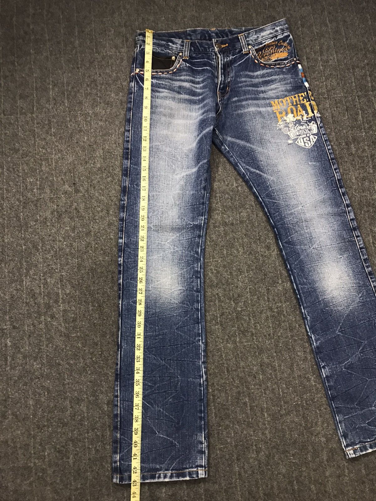 Indian Motorcycle Vtg Denim Apache Geronimo Mind Of Usa Leather Pocket Beck Size US 32 / EU 48 - 22 Thumbnail