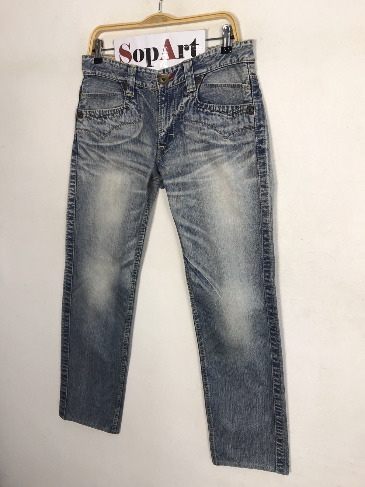 Japanese Brand × Vintage Vintage Blue Way Distressed Made In Nippon Design Size US 34 / EU 50 - 4 Thumbnail
