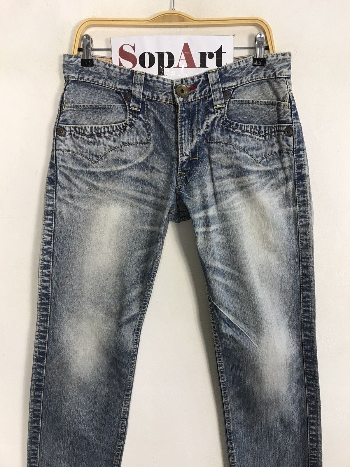 Japanese Brand × Vintage Vintage Blue Way Distressed Made In Nippon Design Size US 34 / EU 50 - 3 Thumbnail