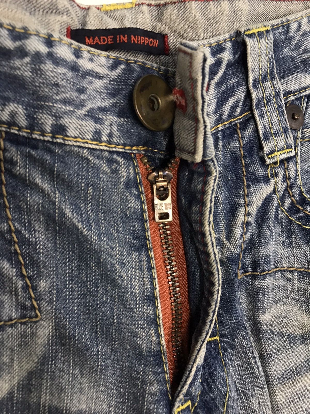 Japanese Brand × Vintage Vintage Blue Way Distressed Made In Nippon Design Size US 34 / EU 50 - 9 Thumbnail