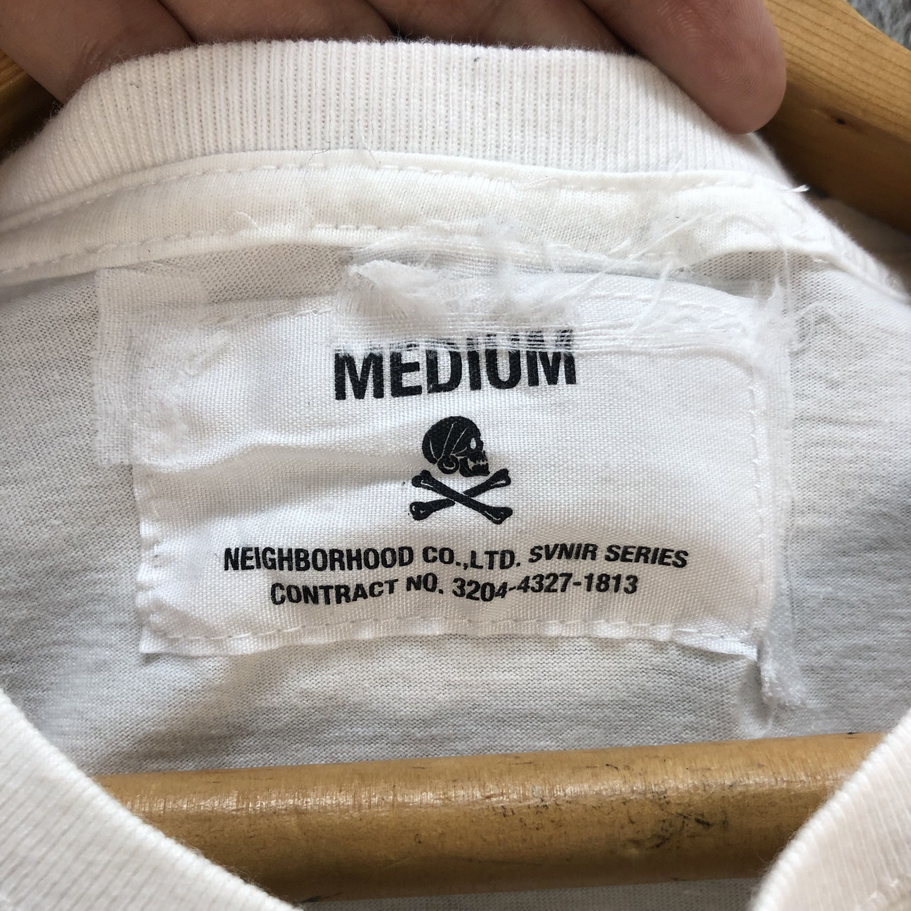 Japanese Brand NEIGHBORHOOD BIG LOGO WHITE T SHIRT #6602-76 Size M / US 6-8 / IT 42-44 - 9 Thumbnail