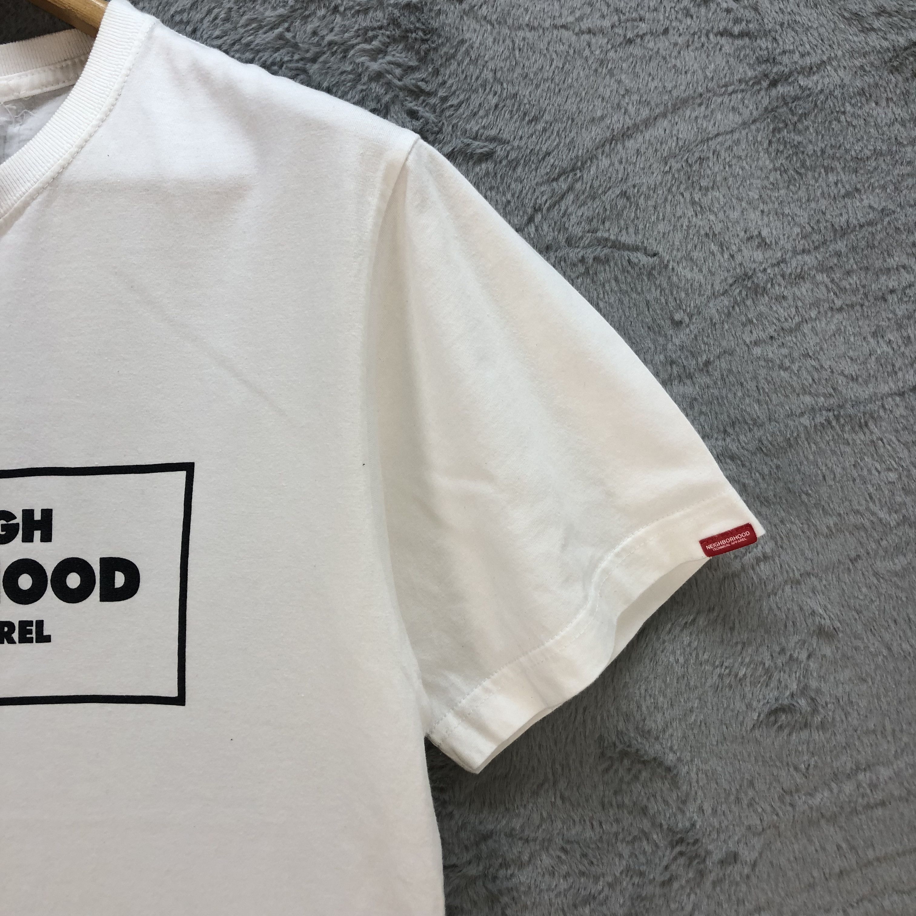 Japanese Brand NEIGHBORHOOD BIG LOGO WHITE T SHIRT #6602-76 Size M / US 6-8 / IT 42-44 - 7 Thumbnail