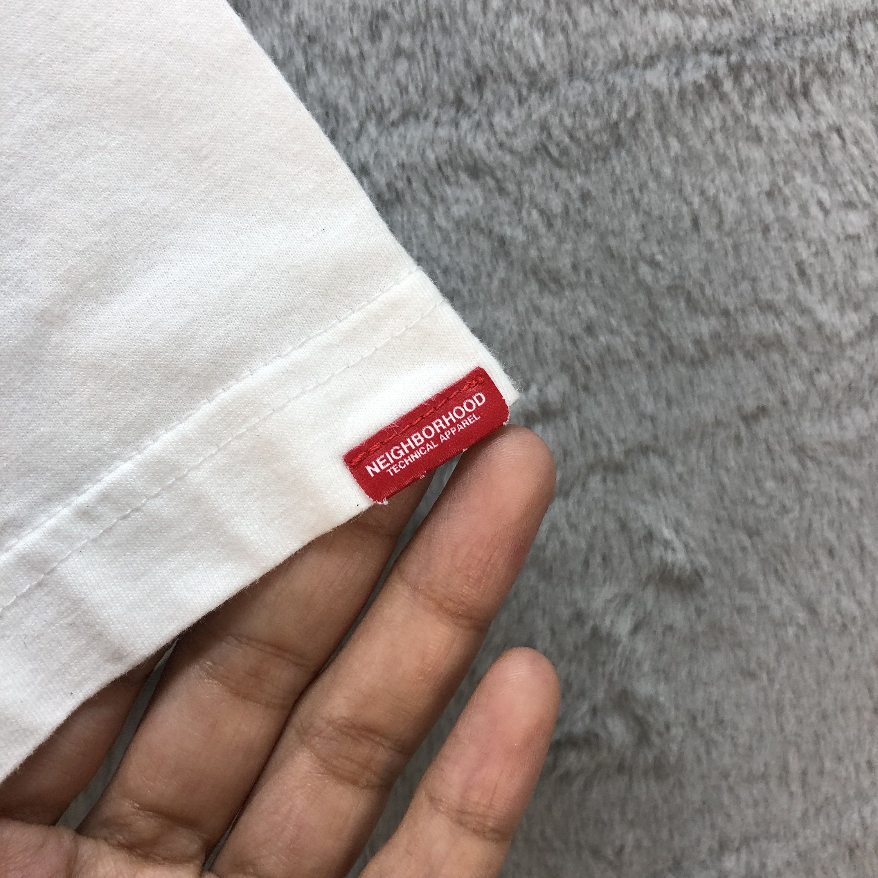 Japanese Brand NEIGHBORHOOD BIG LOGO WHITE T SHIRT #6602-76 Size M / US 6-8 / IT 42-44 - 8 Thumbnail