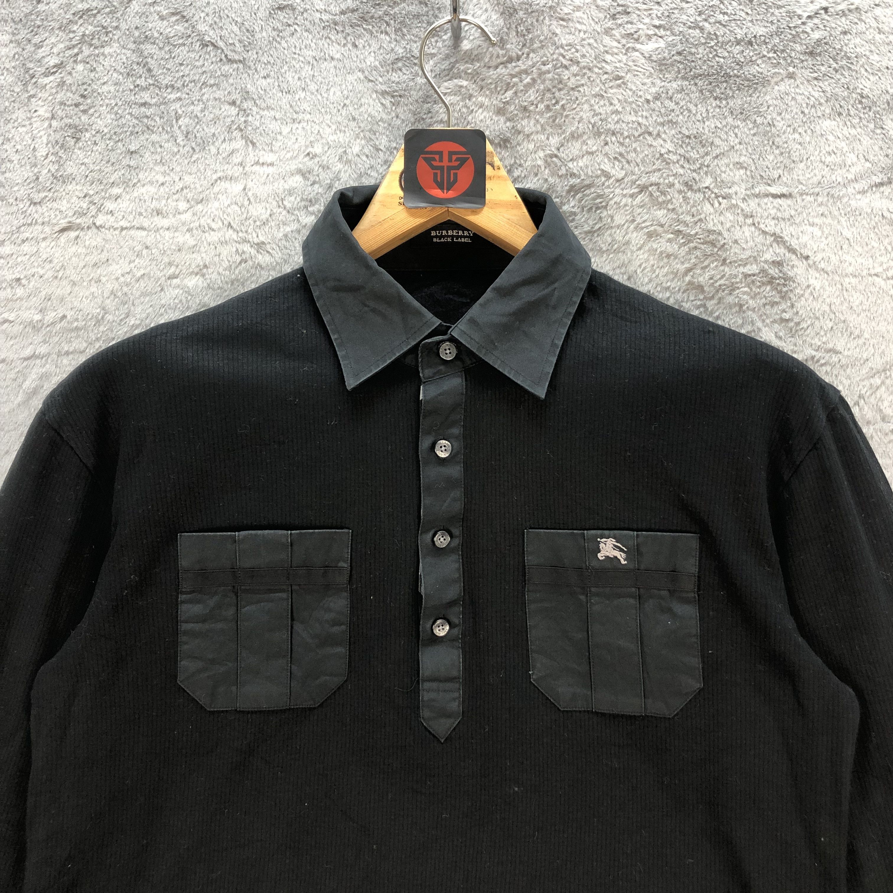 Burberry BURBERRY BLACK LABEL LONG SLEEVE CROPPED POLO SHIRT #6603-76 Size US S / EU 44-46 / 1 - 2 Thumbnail