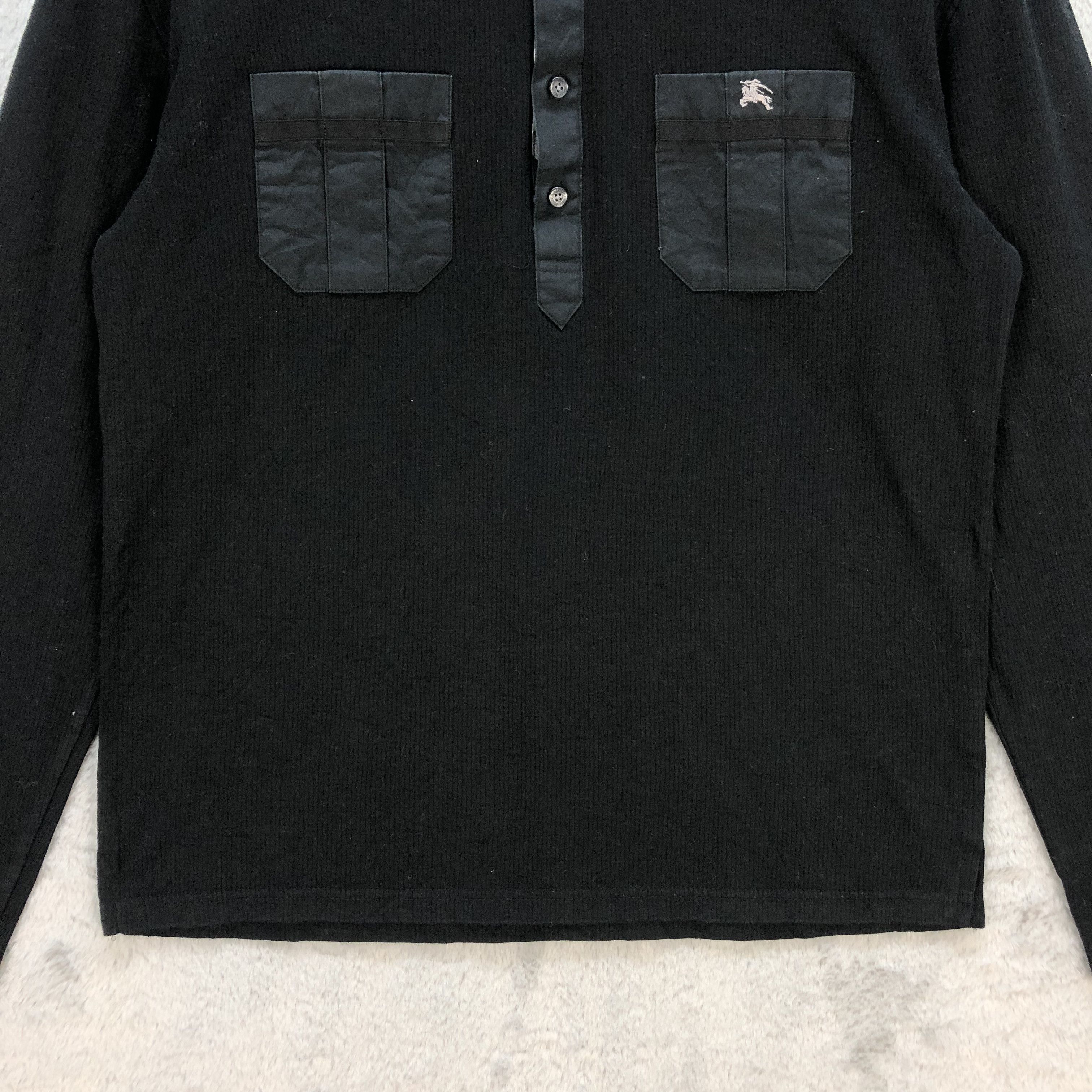 Burberry BURBERRY BLACK LABEL LONG SLEEVE CROPPED POLO SHIRT #6603-76 Size US S / EU 44-46 / 1 - 4 Thumbnail