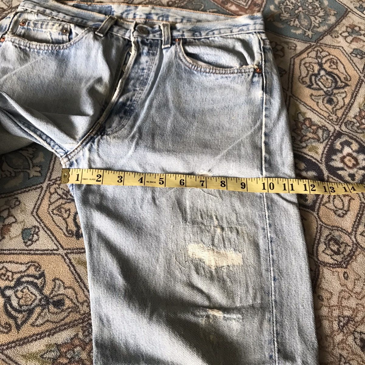 Levi's Vintage 80s Levis 501 Distressed Jeans Made in USA Size US 31 - 22 Thumbnail