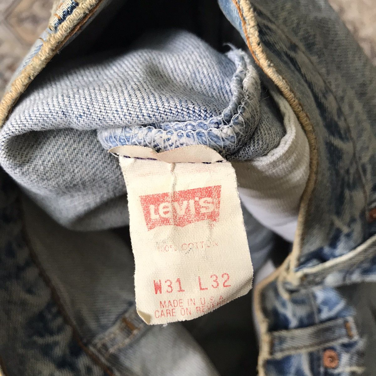 Levi's Vintage 80s Levis 501 Distressed Jeans Made in USA Size US 31 - 19 Thumbnail