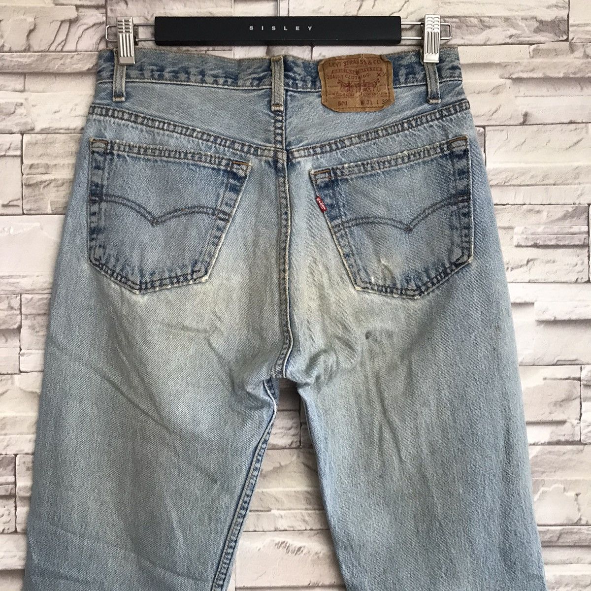 Levi's Vintage 80s Levis 501 Distressed Jeans Made in USA Size US 31 - 12 Thumbnail