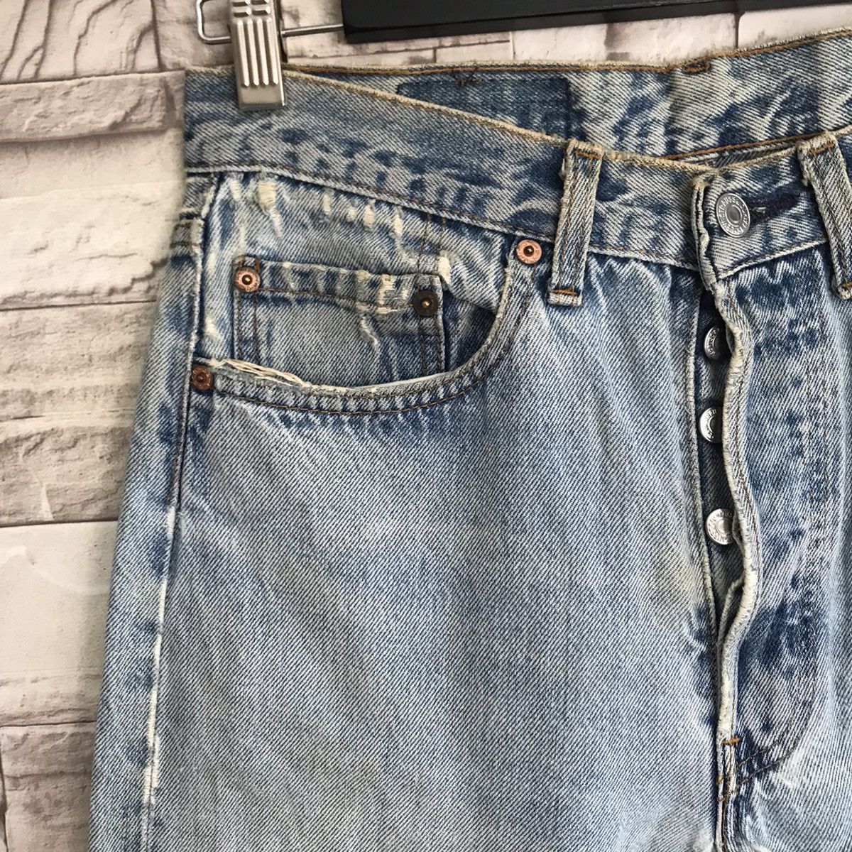 Levi's Vintage 80s Levis 501 Distressed Jeans Made in USA Size US 31 - 5 Thumbnail