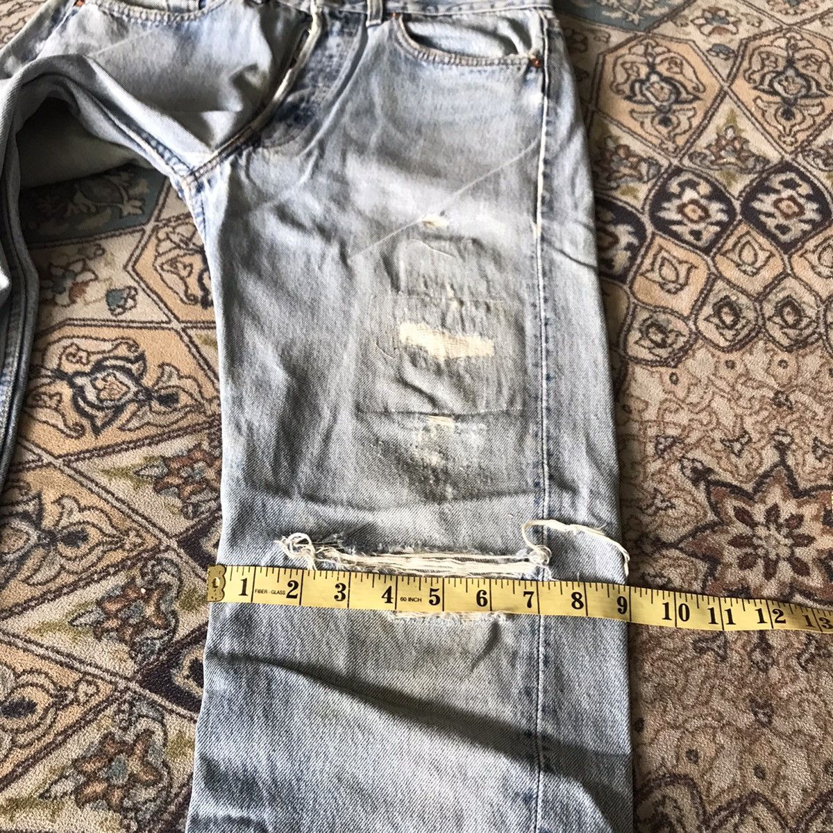 Levi's Vintage 80s Levis 501 Distressed Jeans Made in USA Size US 31 - 23 Thumbnail