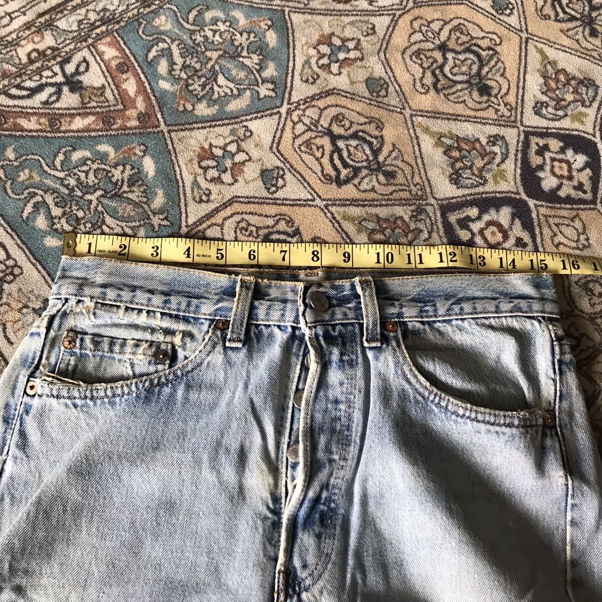 Levi's Vintage 80s Levis 501 Distressed Jeans Made in USA Size US 31 - 20 Thumbnail