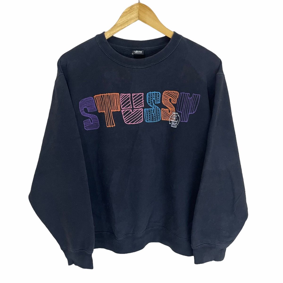 Stussy × Vintage 💥STUSSY BOXY CREWNECK SWEATSHIRT Size US M / EU 48-50 / 2 - 1 Thumbnail