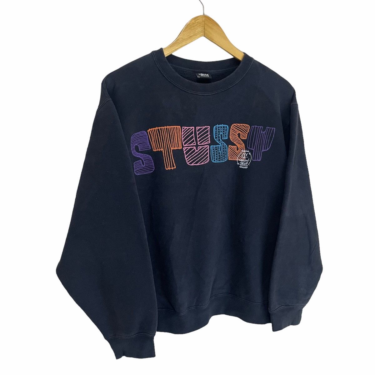 Stussy × Vintage 💥STUSSY BOXY CREWNECK SWEATSHIRT Size US M / EU 48-50 / 2 - 3 Thumbnail