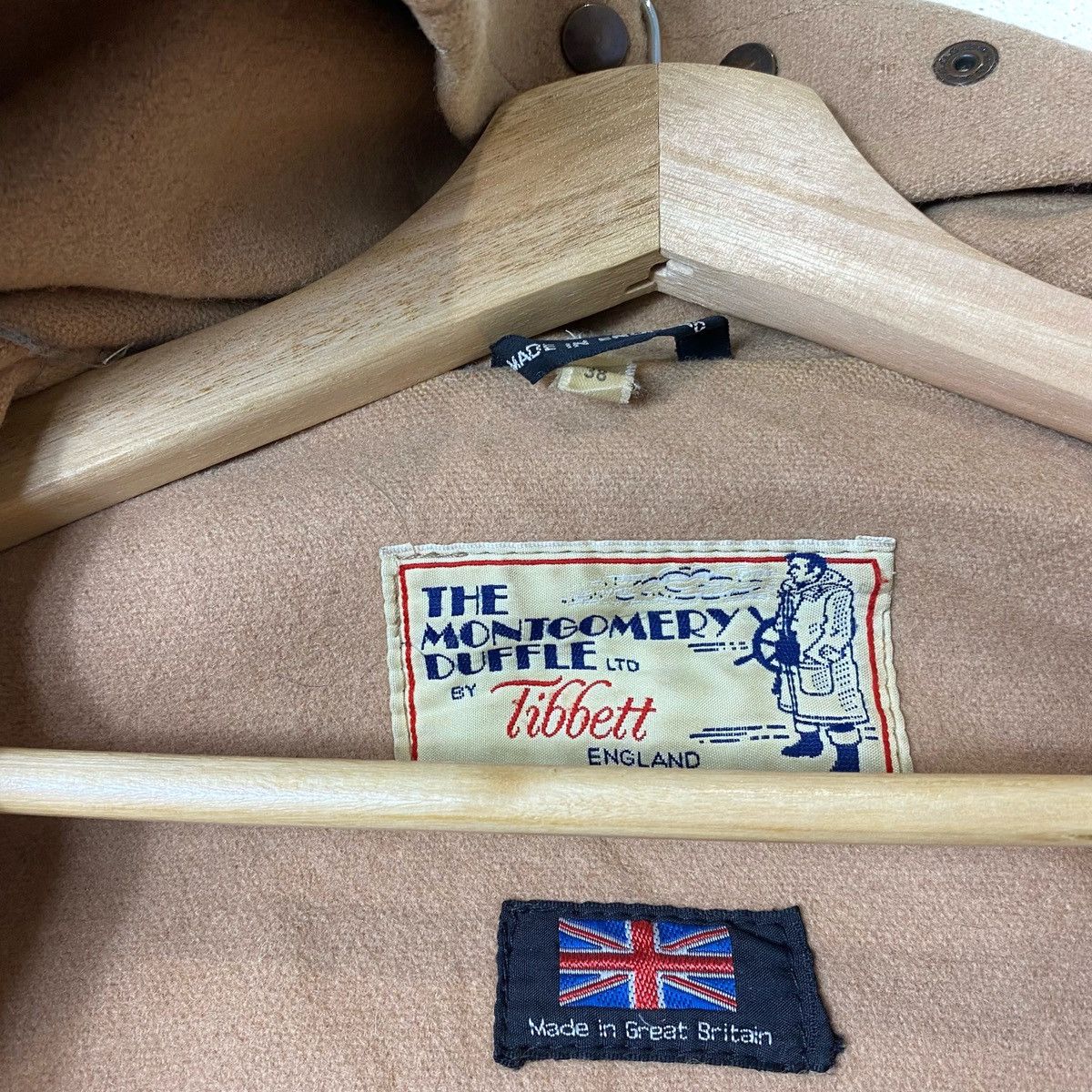 Original Montgomery Vtg THE MONTGOMERY duffle Tibbett ENGLAND Coat Jacket Size US L / EU 52-54 / 3 - 9 Thumbnail