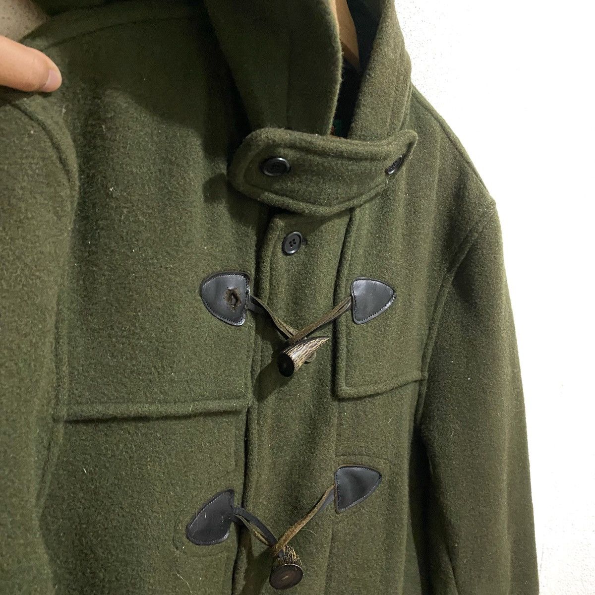 Boston Traders Vtg BOSTON TRADERS Duffle Coat Wool Jacket Hooded Size US L / EU 52-54 / 3 - 2 Thumbnail
