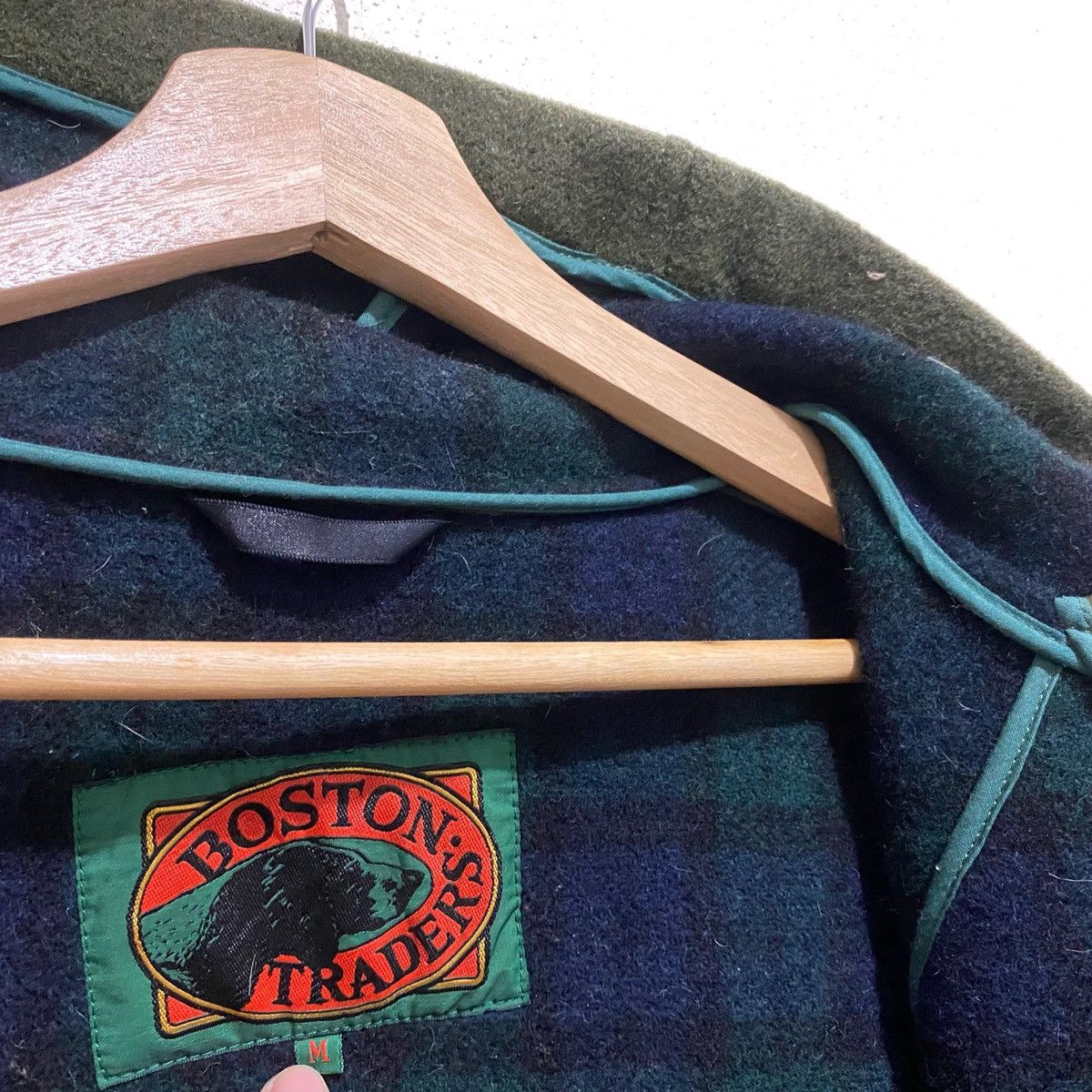 Boston Traders Vtg BOSTON TRADERS Duffle Coat Wool Jacket Hooded Size US L / EU 52-54 / 3 - 7 Thumbnail