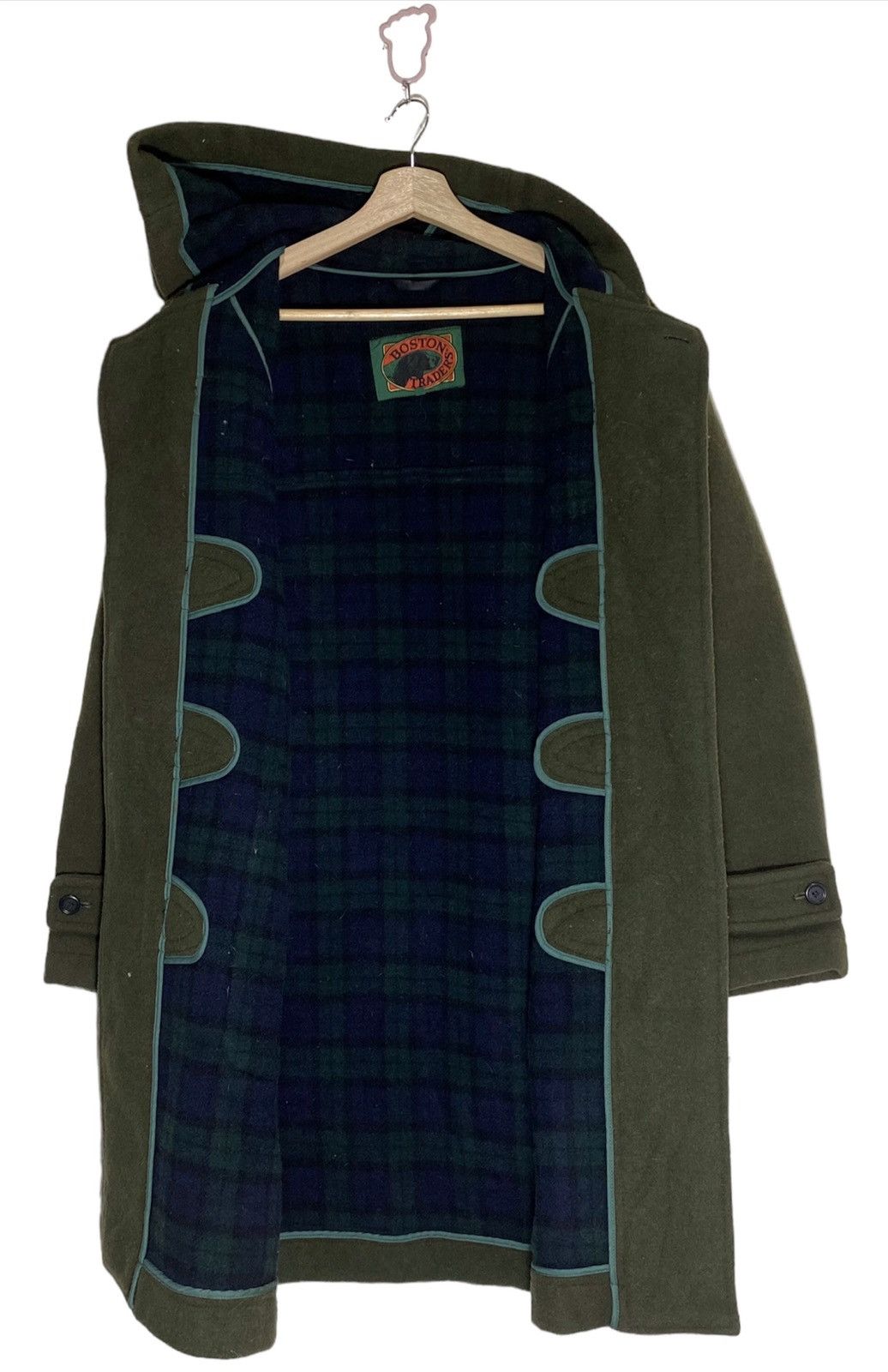 Boston Traders Vtg BOSTON TRADERS Duffle Coat Wool Jacket Hooded Size US L / EU 52-54 / 3 - 6 Thumbnail