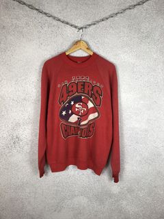 NWT Majestic San Francisco 49ers Crewneck Sweatshirt Red 2XL NFL Team Jumper