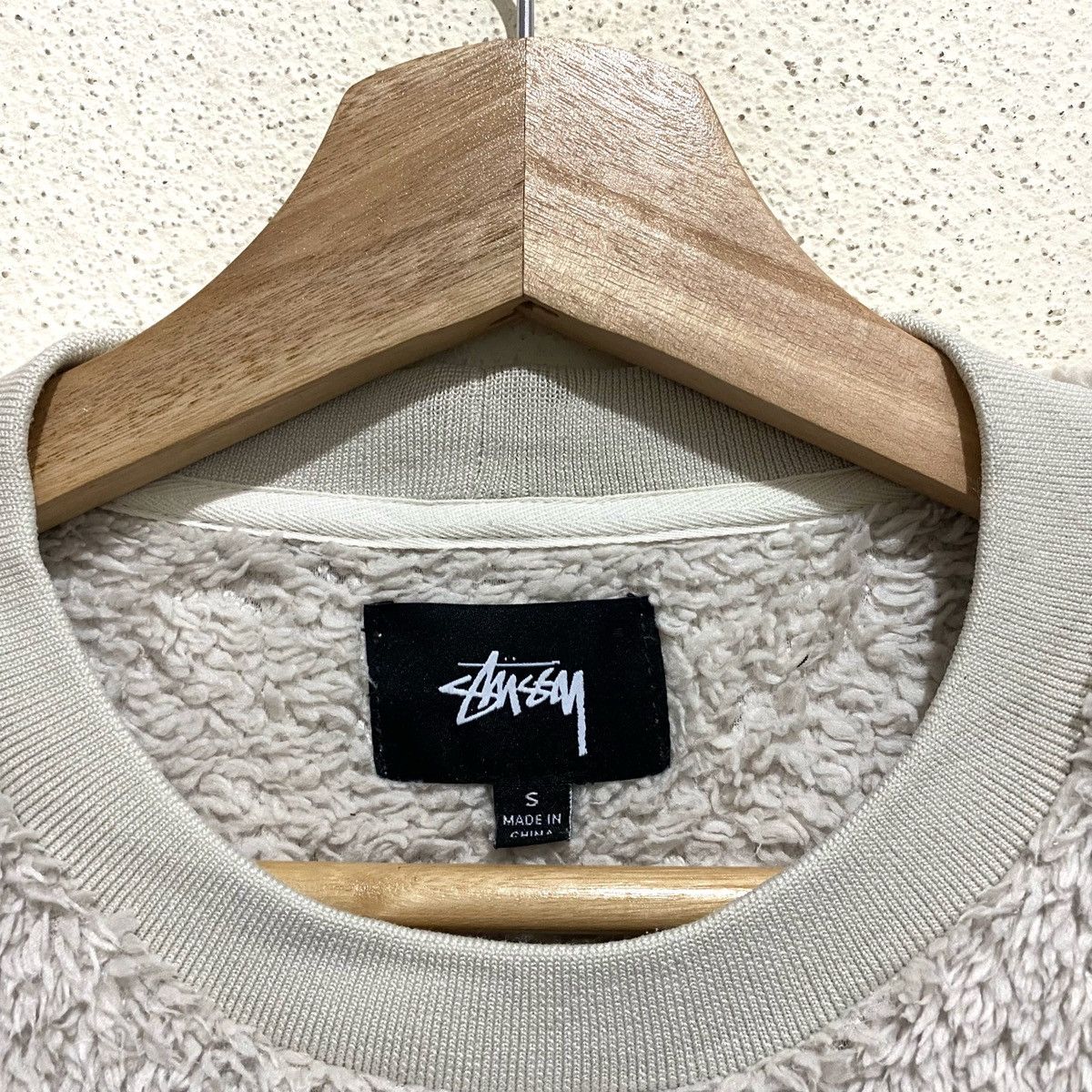 Stussy 🔥🔥 RARE STUSSY Spellout Embroidery Fleece Fur Pullover Size US S / EU 44-46 / 1 - 3 Thumbnail