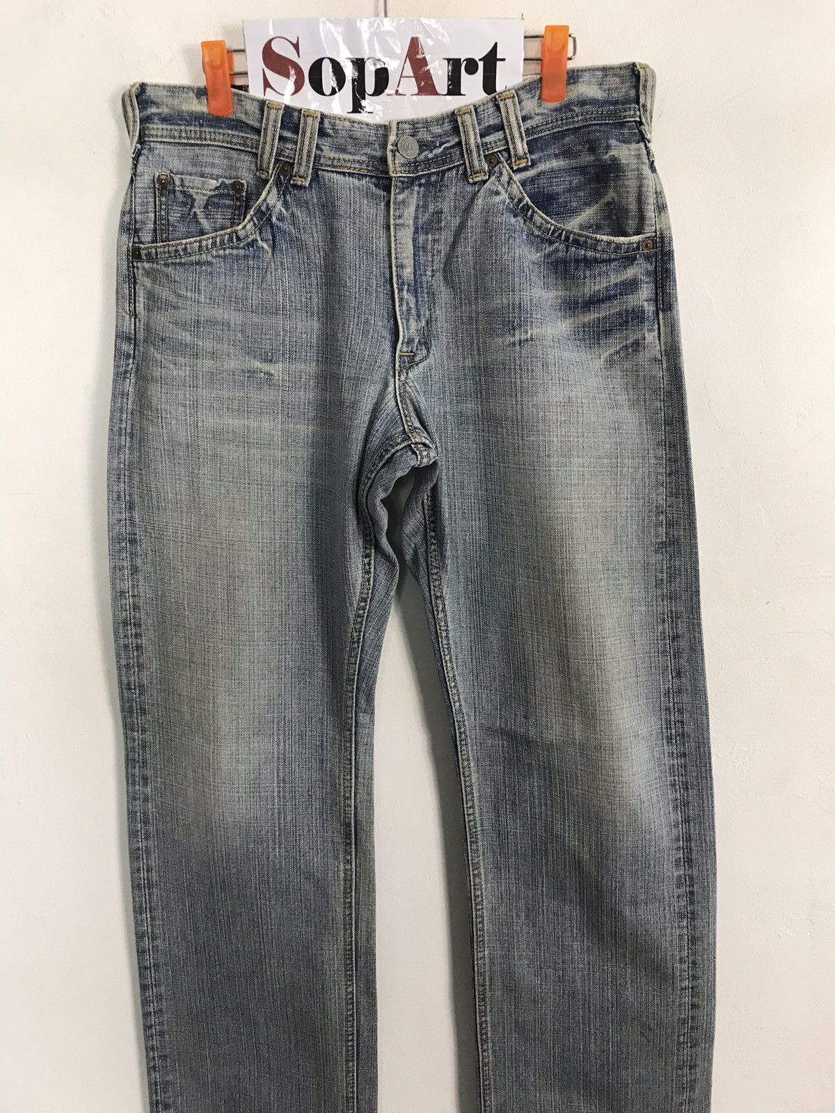 Japanese Brand Vintage Denim Craft Distressed Denim Jeans Size US 32 / EU 48 - 3 Thumbnail