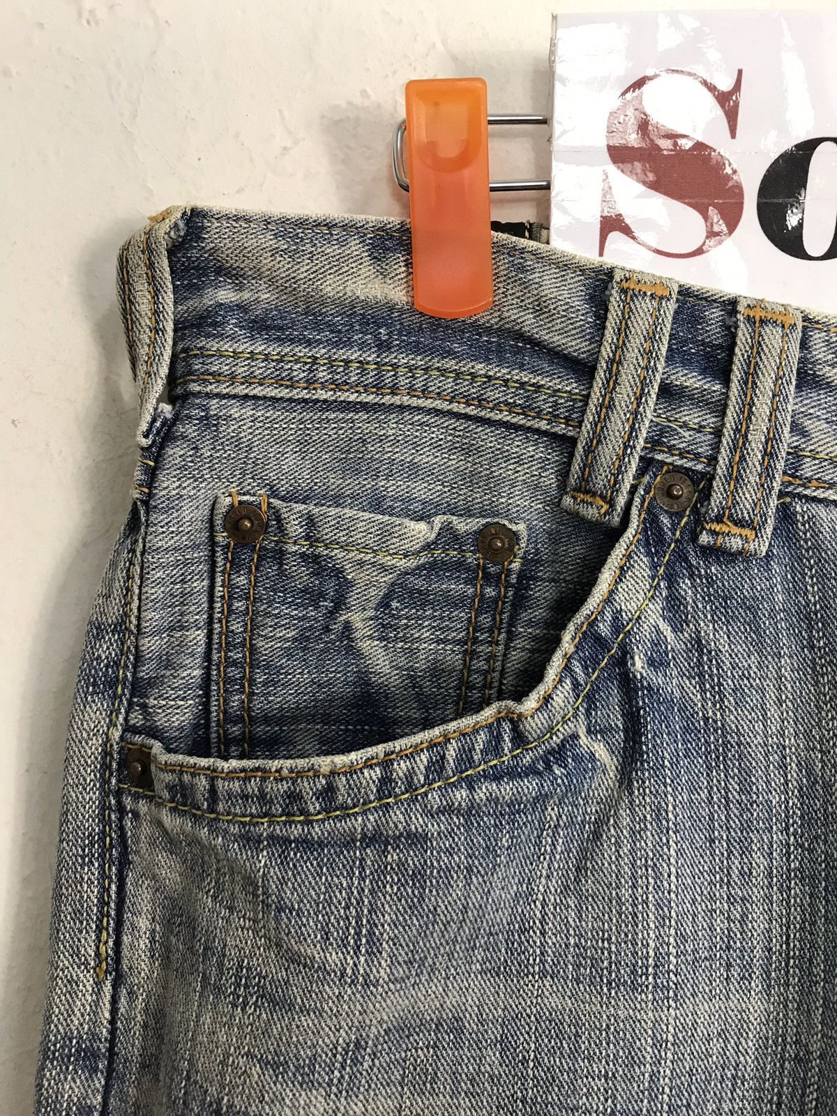 Japanese Brand Vintage Denim Craft Distressed Denim Jeans Size US 32 / EU 48 - 6 Thumbnail