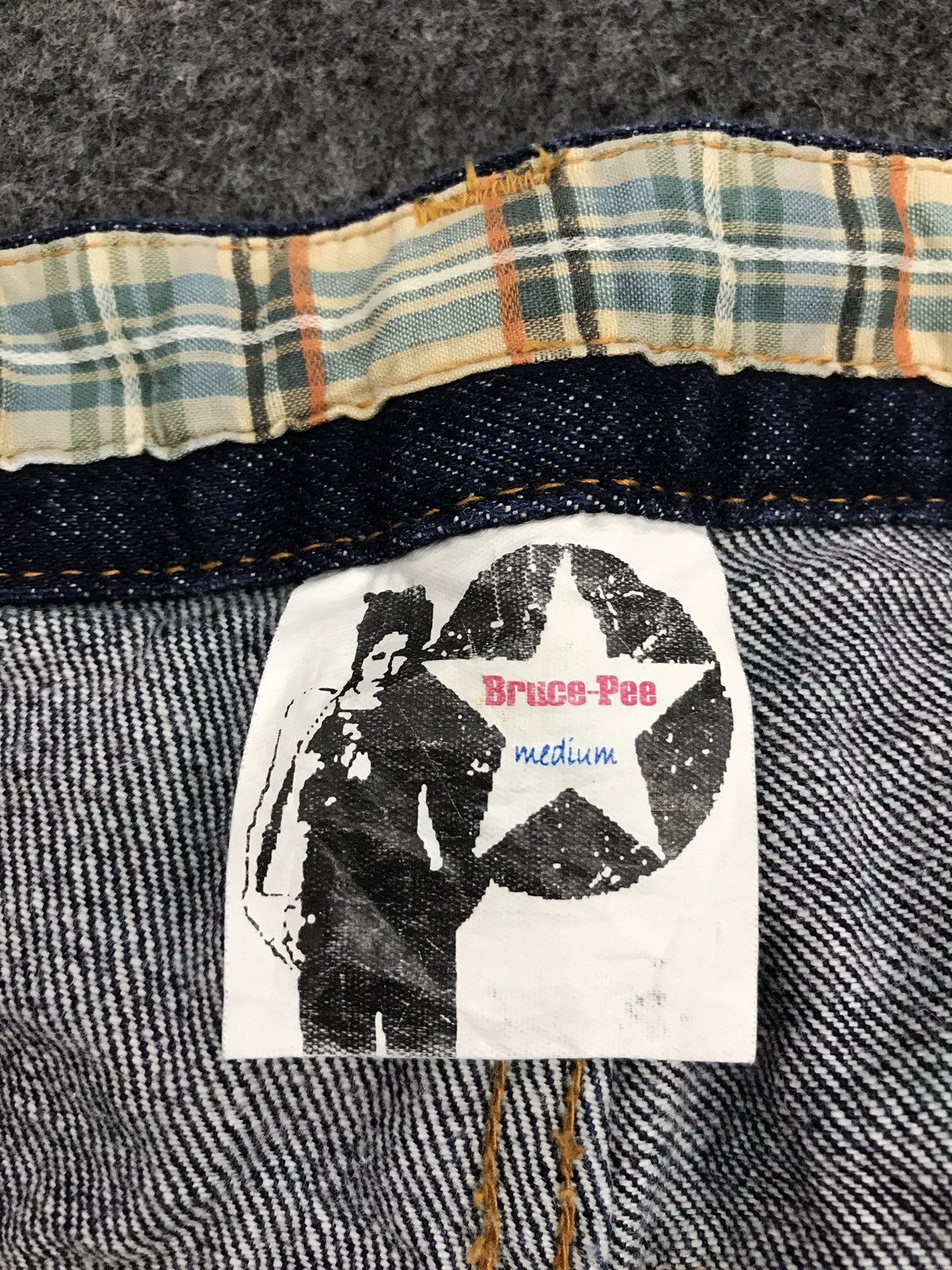 Japanese Brand Vintage Bruce Pee ill Factory Denim Jeans monogram design Size US 30 / EU 46 - 9 Thumbnail