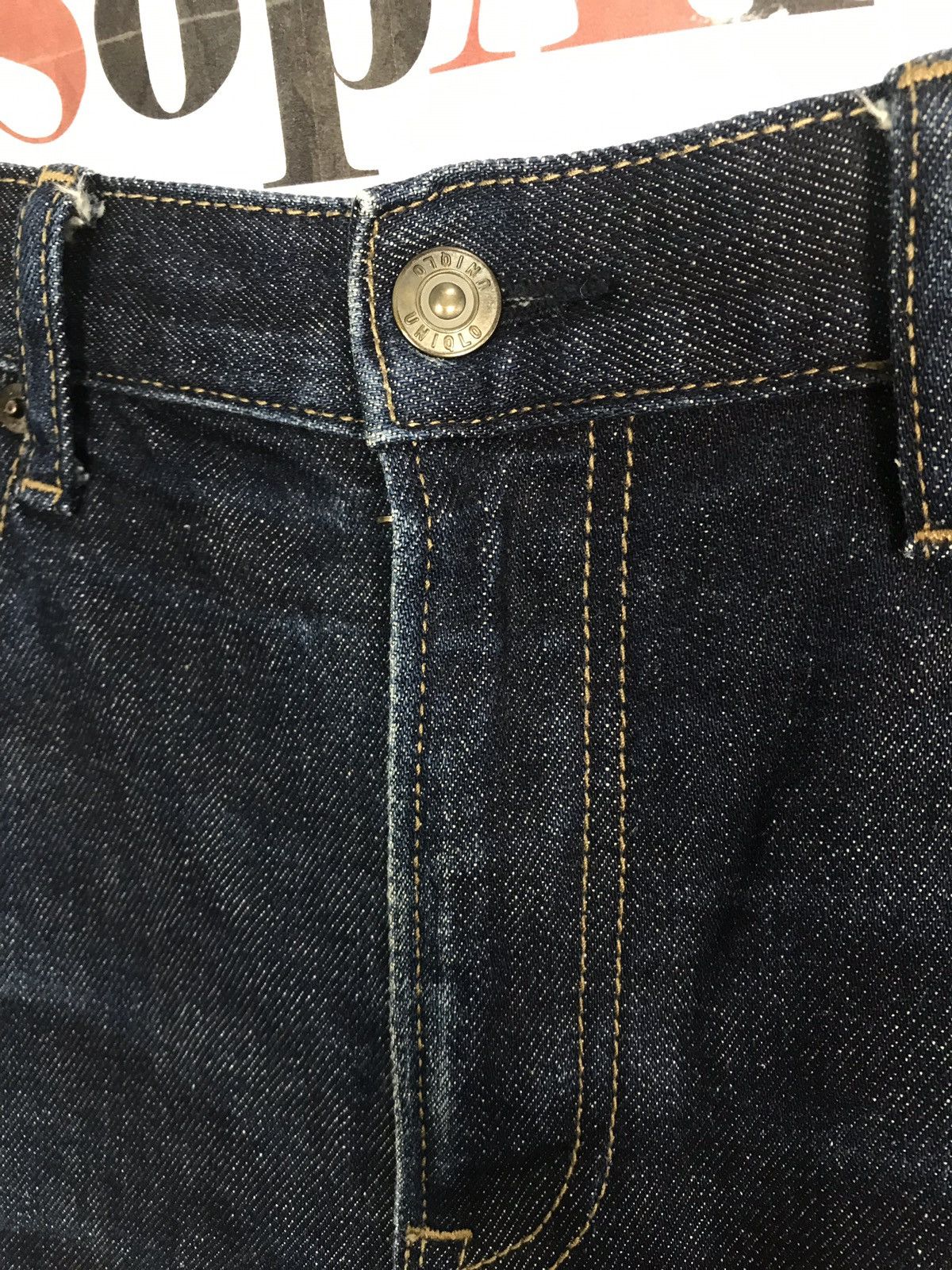 Japanese Brand × Uniqlo Vintage Uniqlo Slim Fit Selvedge Denim Jeans Style Size US 34 / EU 50 - 5 Thumbnail
