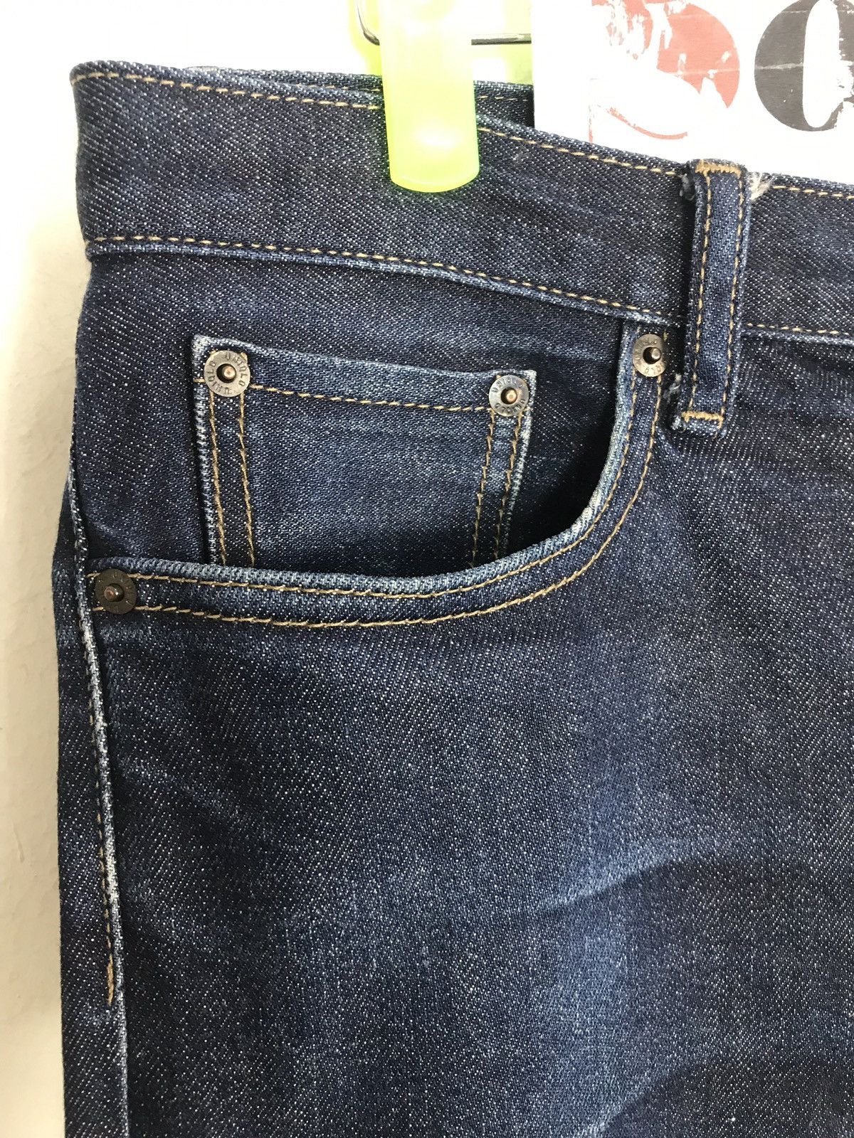 Japanese Brand × Uniqlo Vintage Uniqlo Slim Fit Selvedge Denim Jeans Style Size US 34 / EU 50 - 6 Thumbnail