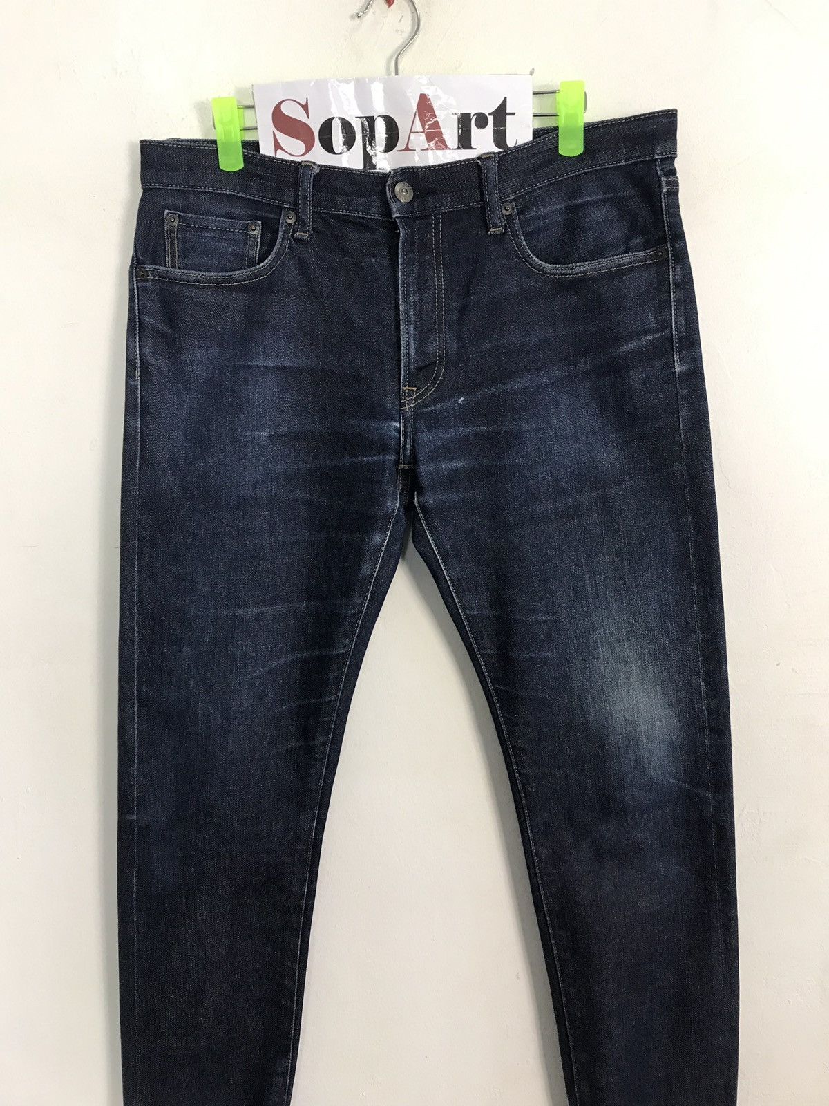 Japanese Brand × Uniqlo Vintage Uniqlo Slim Fit Selvedge Denim Jeans Style Size US 34 / EU 50 - 3 Thumbnail