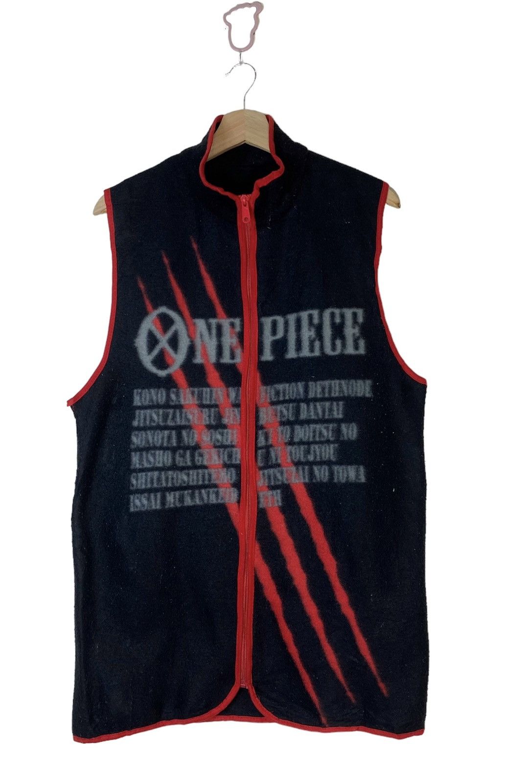 One Piece Vintage ONE PIECE Red Hair PIRATES fleece Sleeveless Size US L / EU 52-54 / 3 - 3 Thumbnail