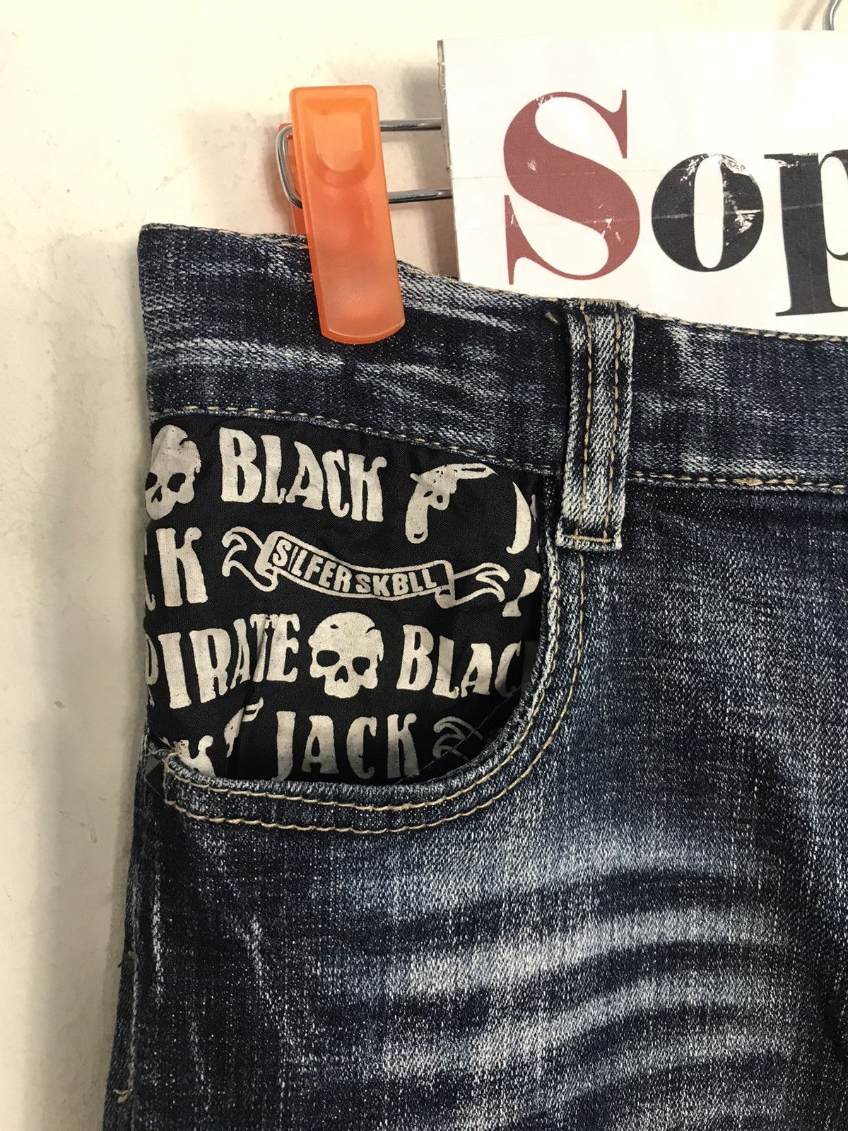 Blackjack Vintage Black Jack Printed Skull Pocket Jeans Design Size US 30 / EU 46 - 8 Thumbnail