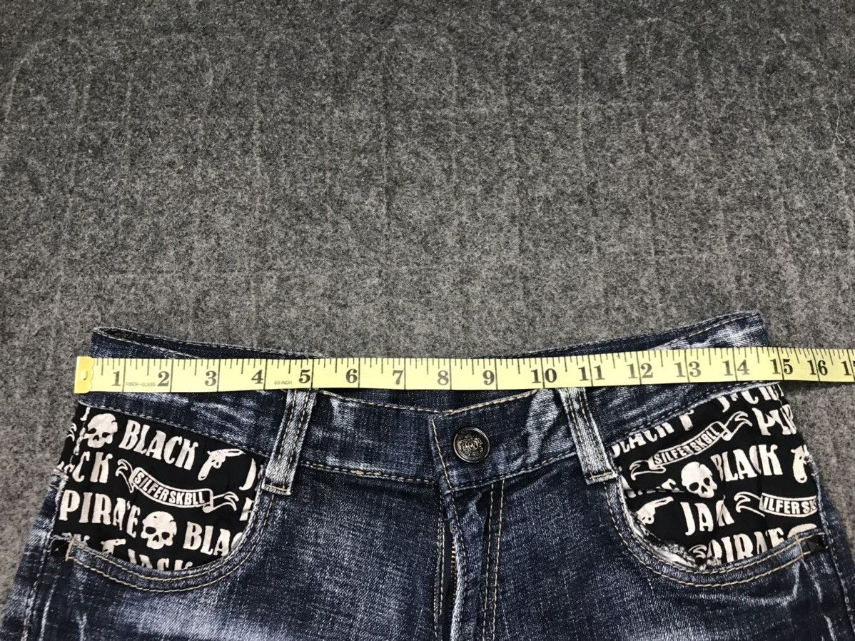 Blackjack Vintage Black Jack Printed Skull Pocket Jeans Design Size US 30 / EU 46 - 18 Thumbnail