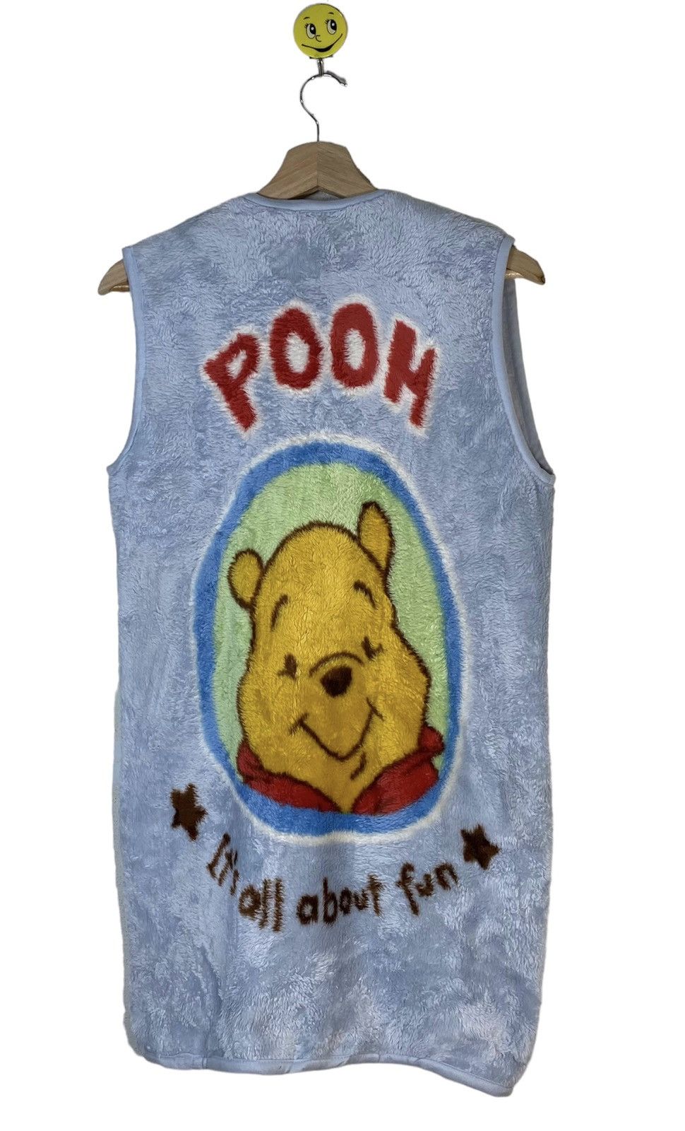 POOH x PIGLET fleece Sweater Vest Jacket Zipper Up