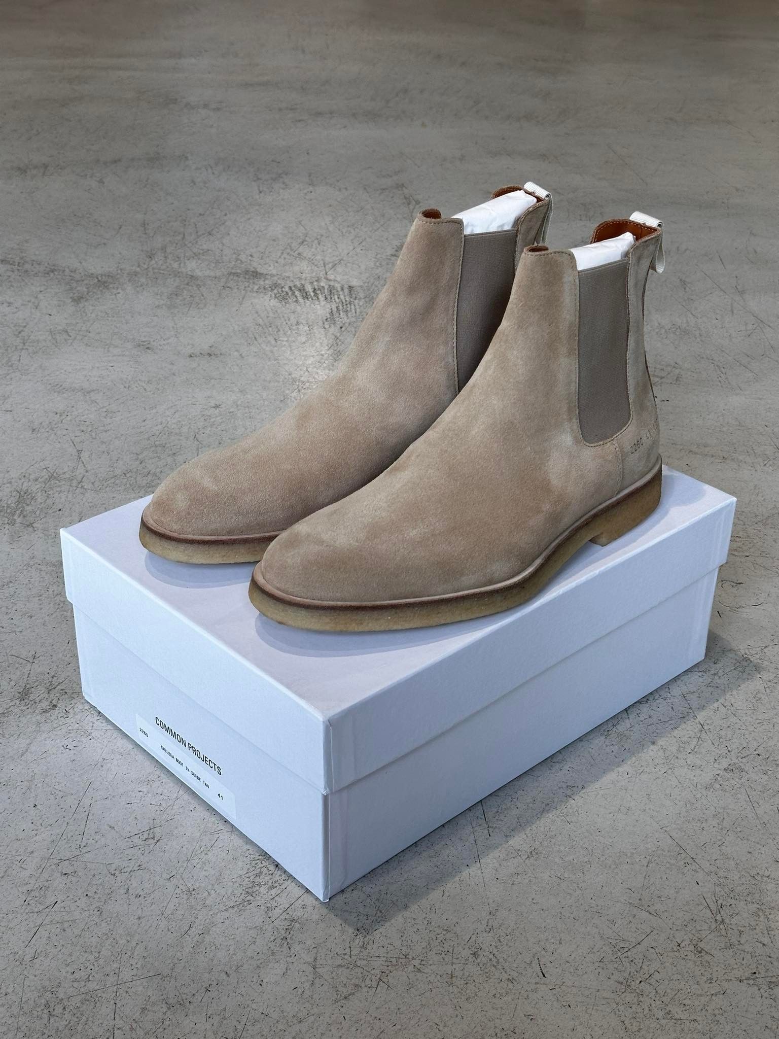 Common Projects COMMON PROJECTS Chlesa Boot Suede Tan 2260 1302 Size US 8 / EU 41 - 5 Thumbnail
