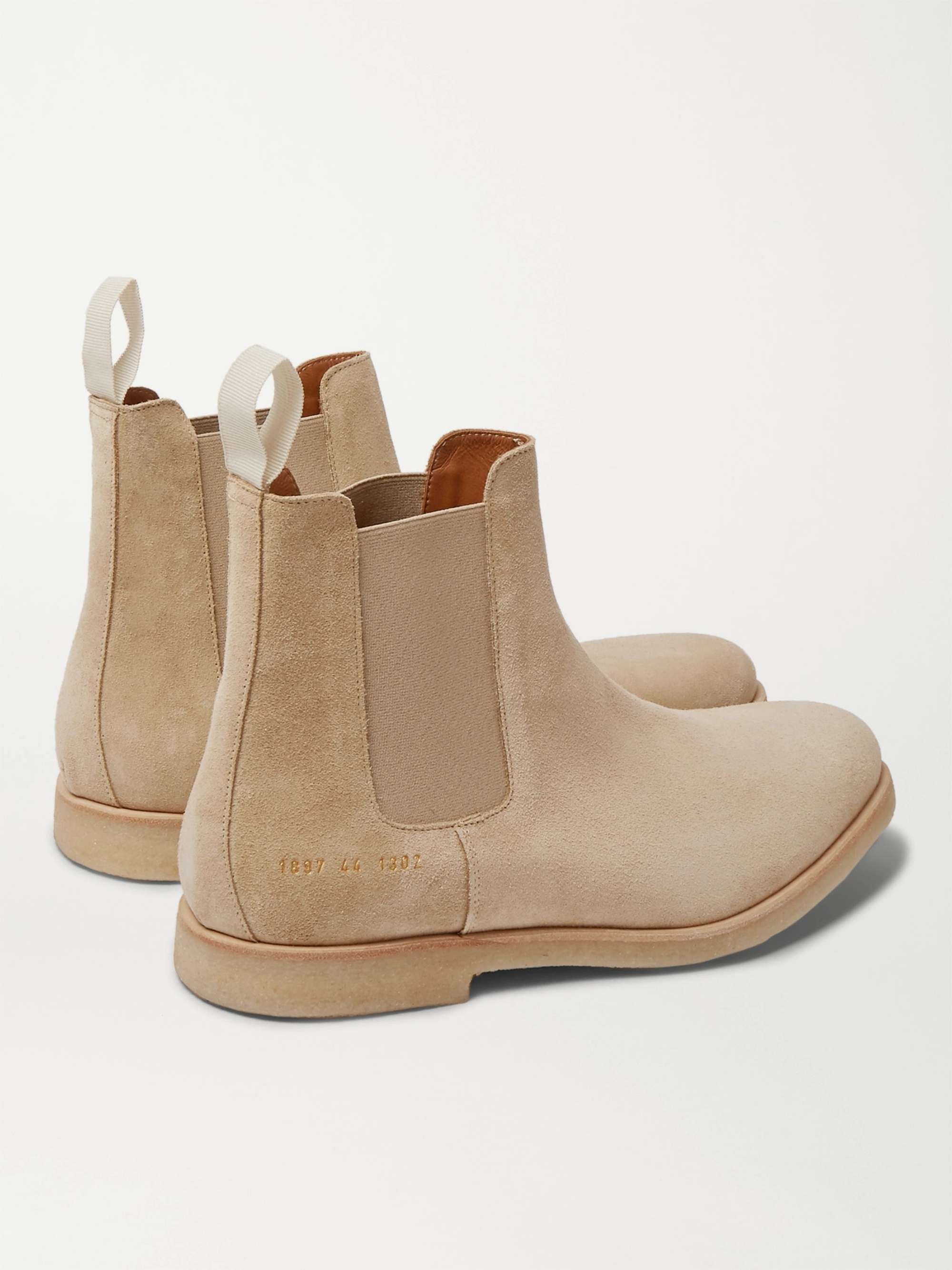 Common Projects COMMON PROJECTS Chelsea Boot Suede Tan 2260 1302 Size US 13 / EU 46 - 3 Thumbnail