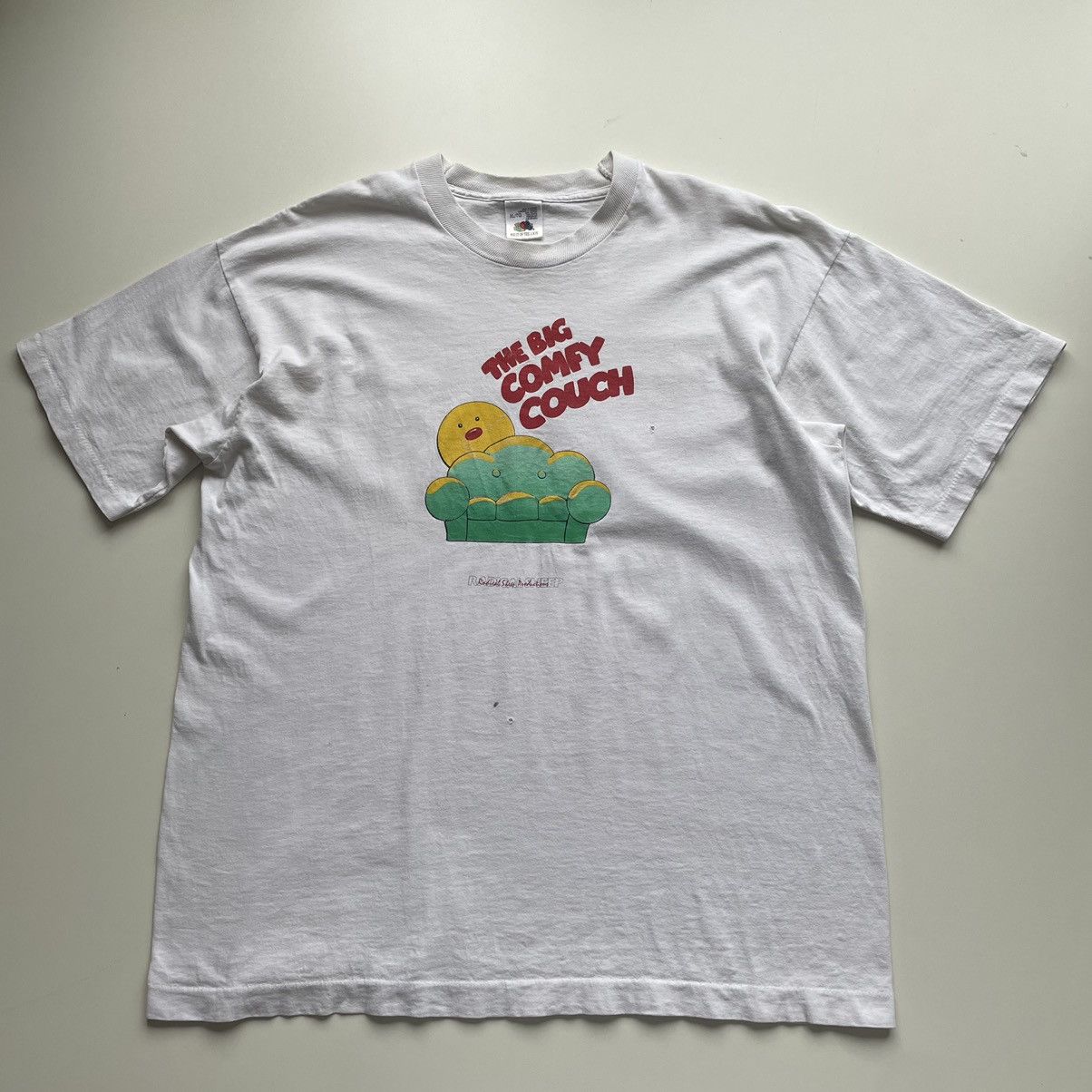 image of Movie Vintage 90's The Big Comfy Couch Tv Show Graphic T Shirt in White, Men's (Size XL)