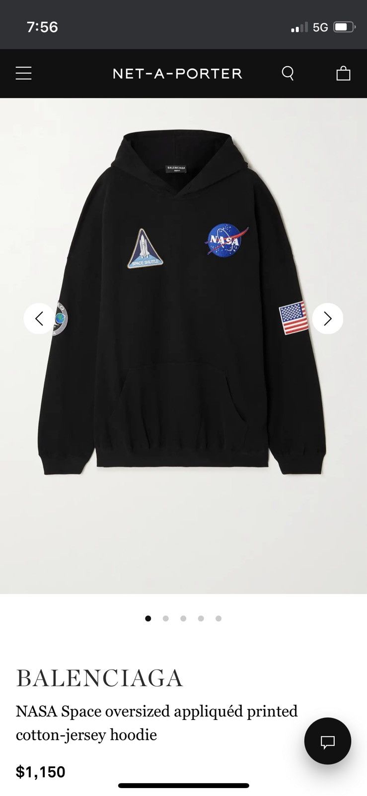 Balenciaga Nasa x Balenciaga hoodie xs patch Grailed