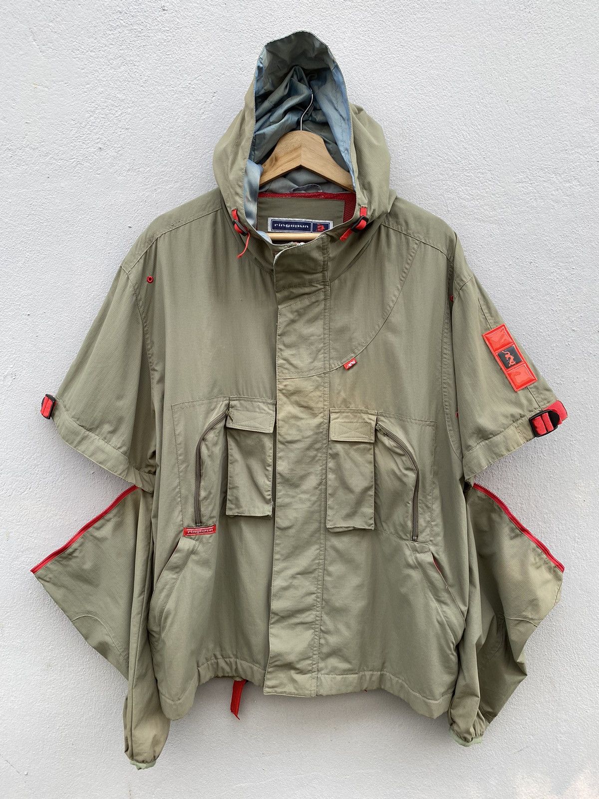 Ringspun Vtg Rare RINGSPUN Utility / Detachable Sleeve 90s Streetwear Size US L / EU 52-54 / 3 - 2 Thumbnail