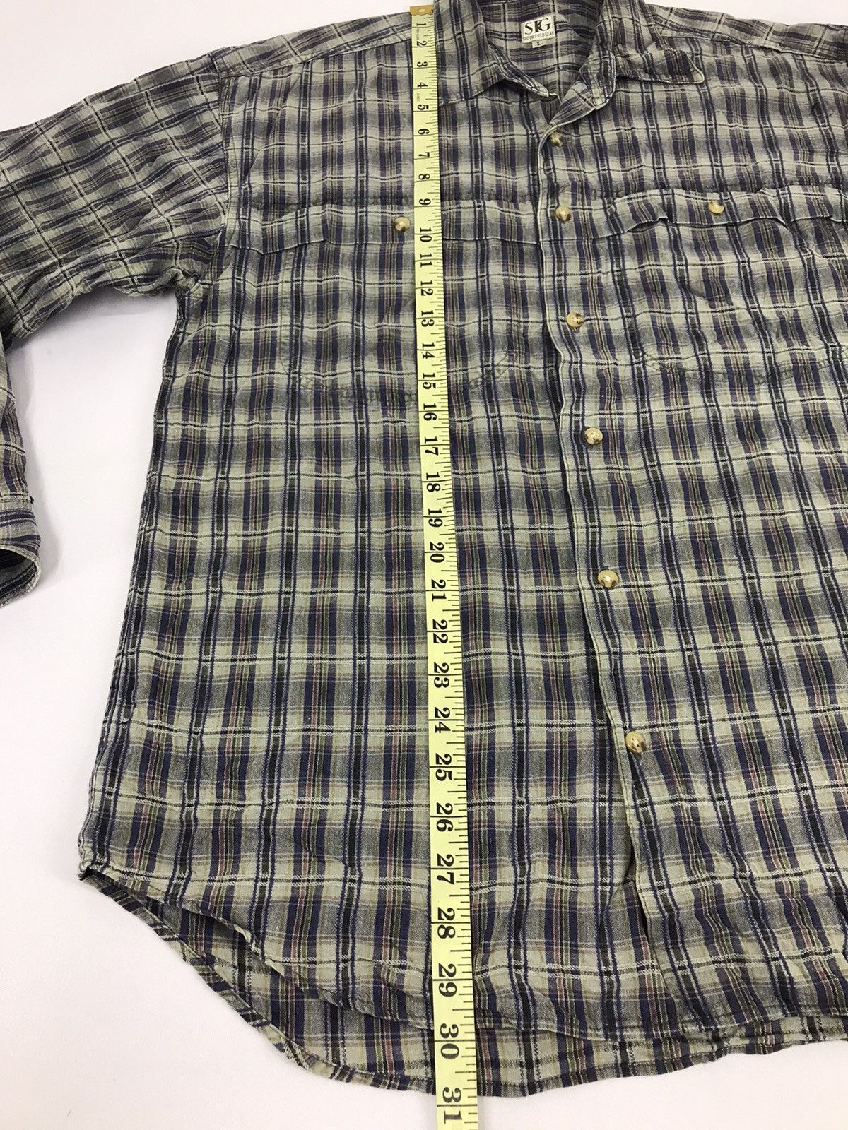 Vintage Vintage SFG Western Wear Shadow Plaid Checked Streetwear Size US L / EU 52-54 / 3 - 6 Thumbnail