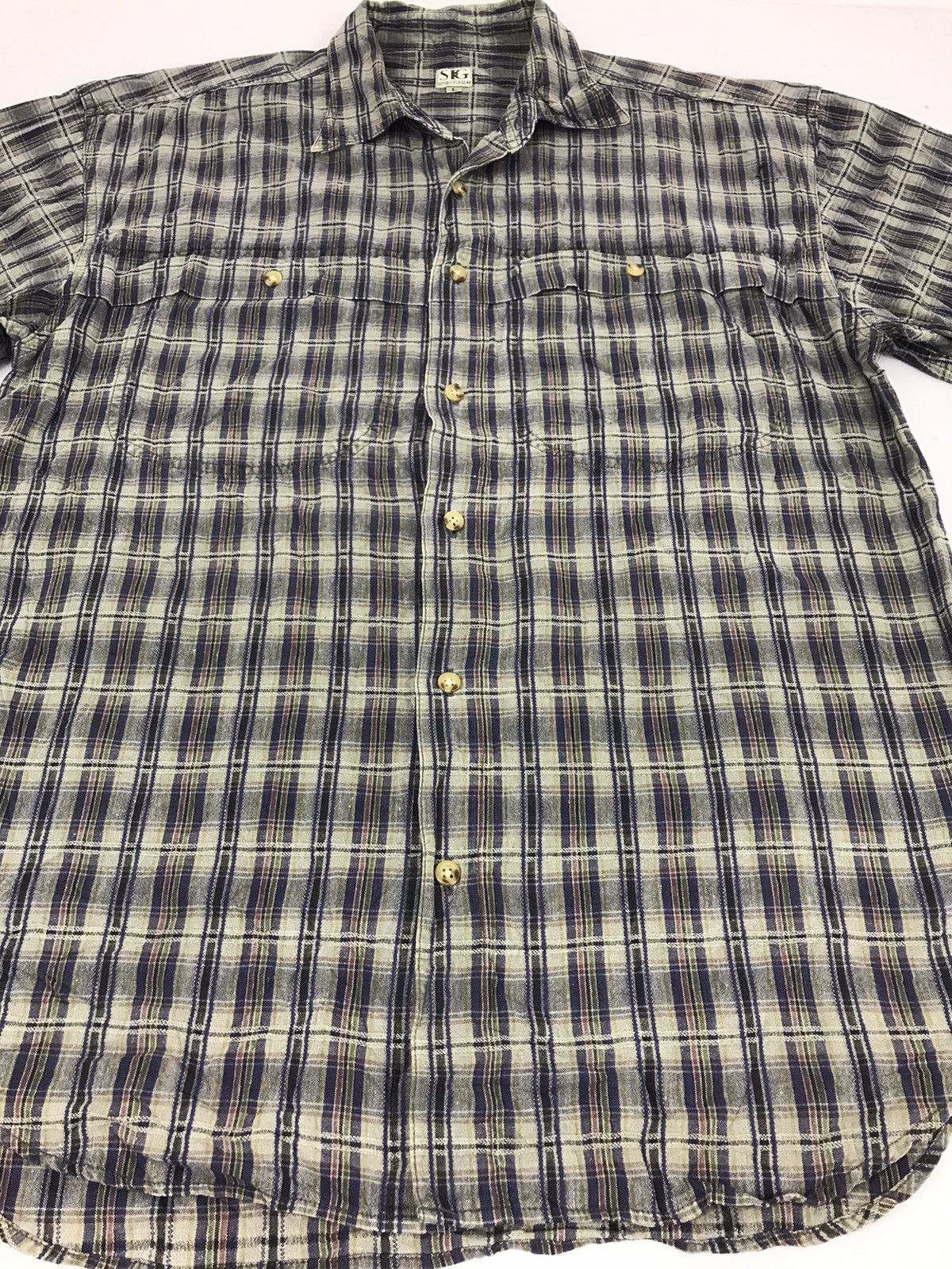 Vintage Vintage SFG Western Wear Shadow Plaid Checked Streetwear Size US L / EU 52-54 / 3 - 8 Thumbnail
