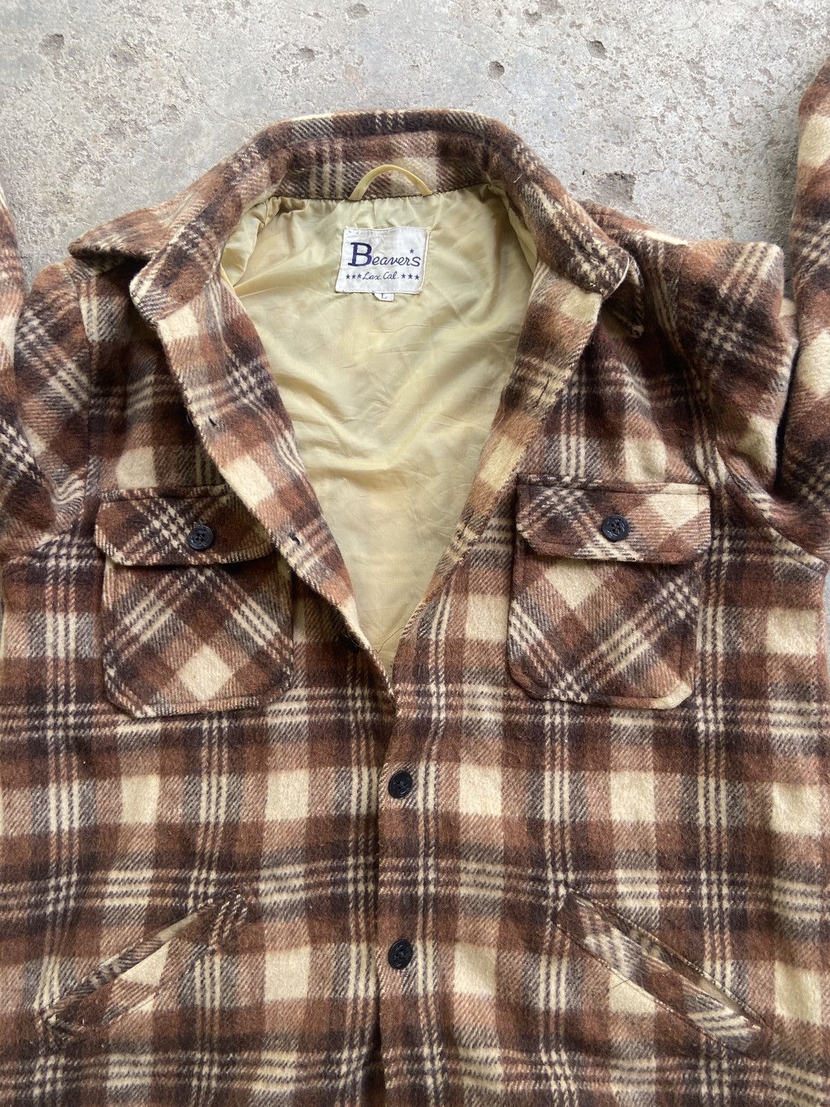 Flannel Vintage Beaver’s Button Up Checkered Wool Flannel Size US L / EU 52-54 / 3 - 5 Thumbnail